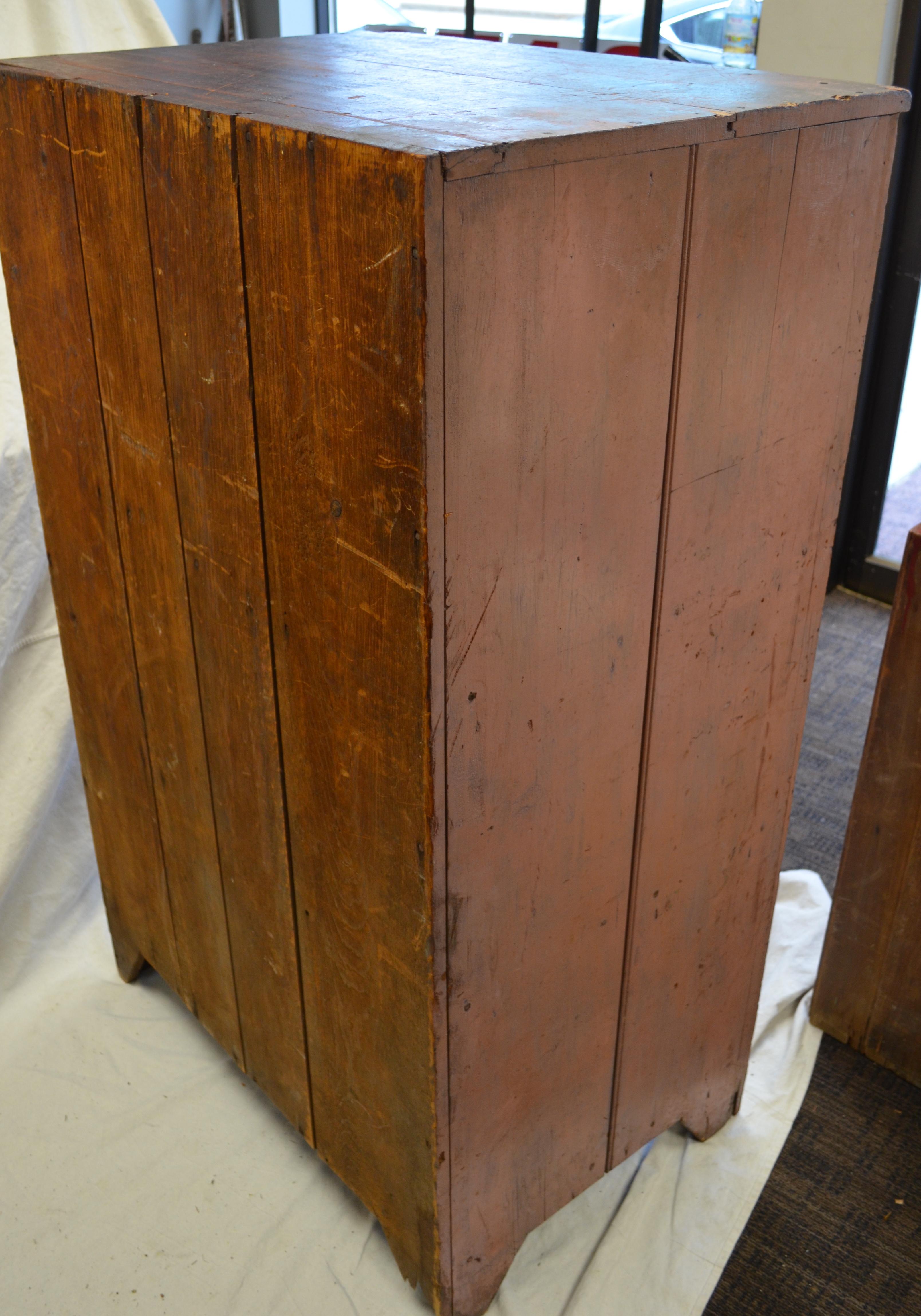 American Early 1800s Cupboard for Parlor, Kitchen, Pantry with Lockbox Inside
