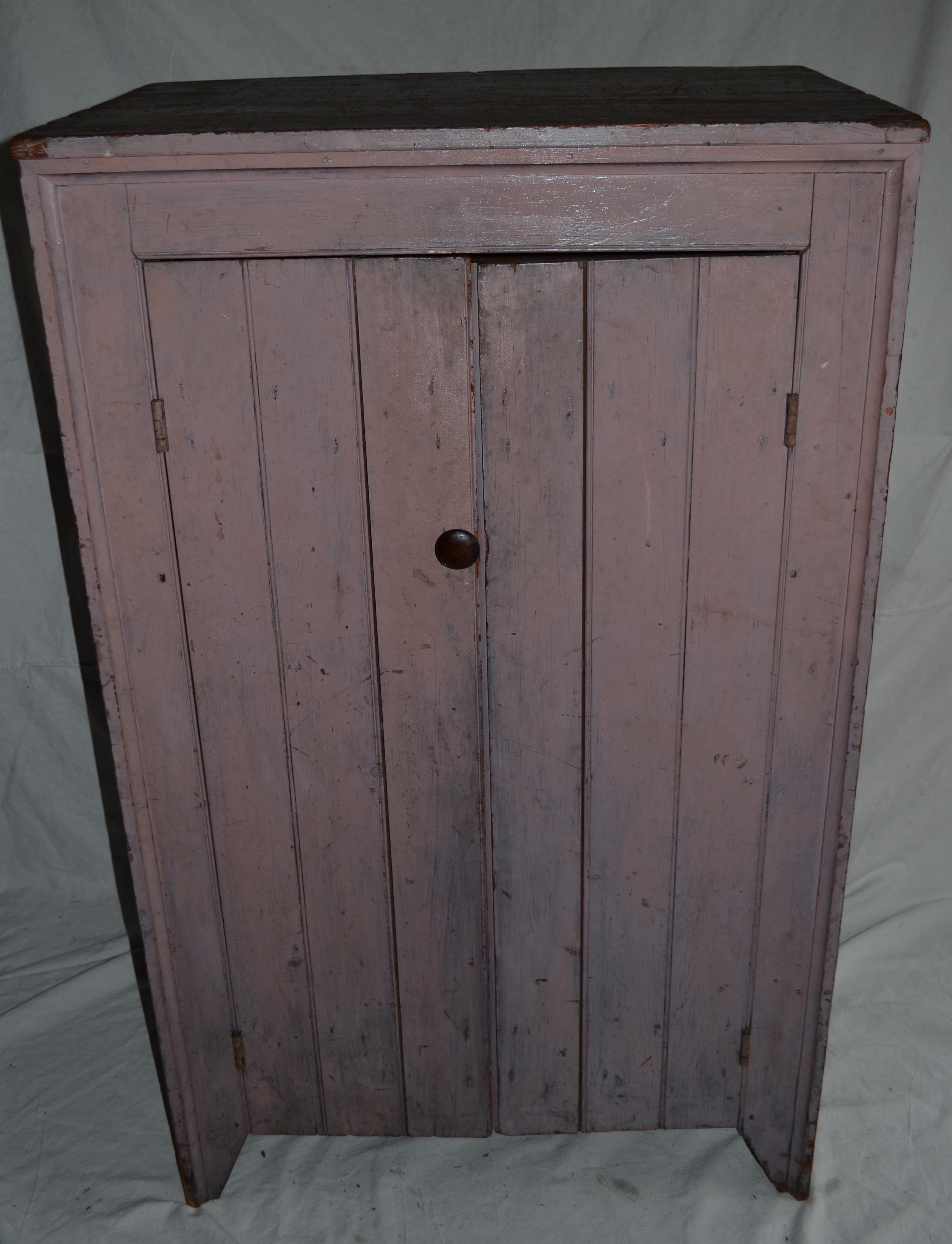 Pine Early 1800s Cupboard for Parlor, Kitchen, Pantry with Lockbox Inside