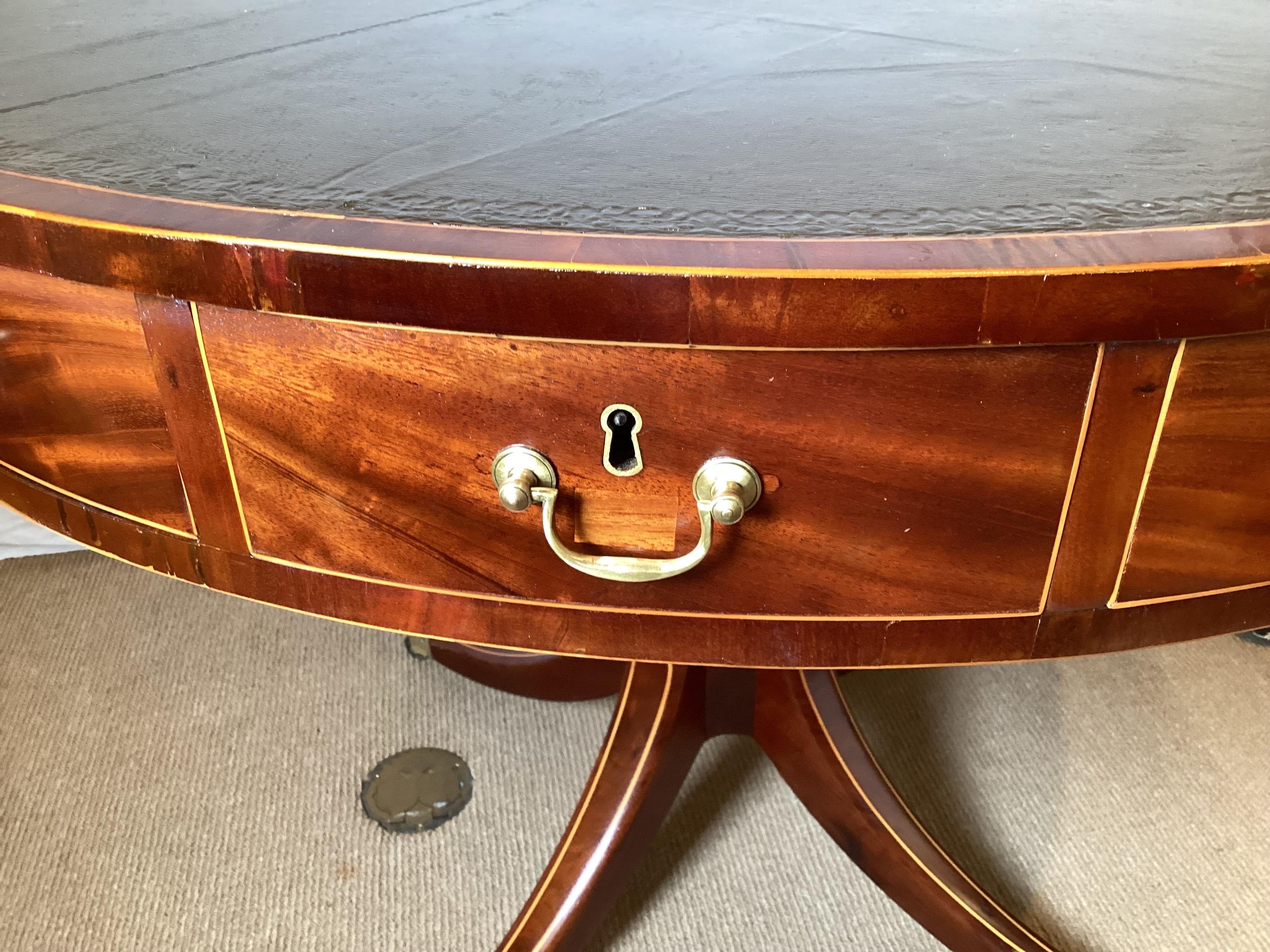 Early 1800's English Mahogany Sheraton Rent Table For Sale at 1stDibs
