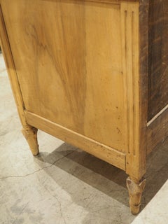 Early 1800s French Directoire Commode in Bleached Walnut with Black Stone Top