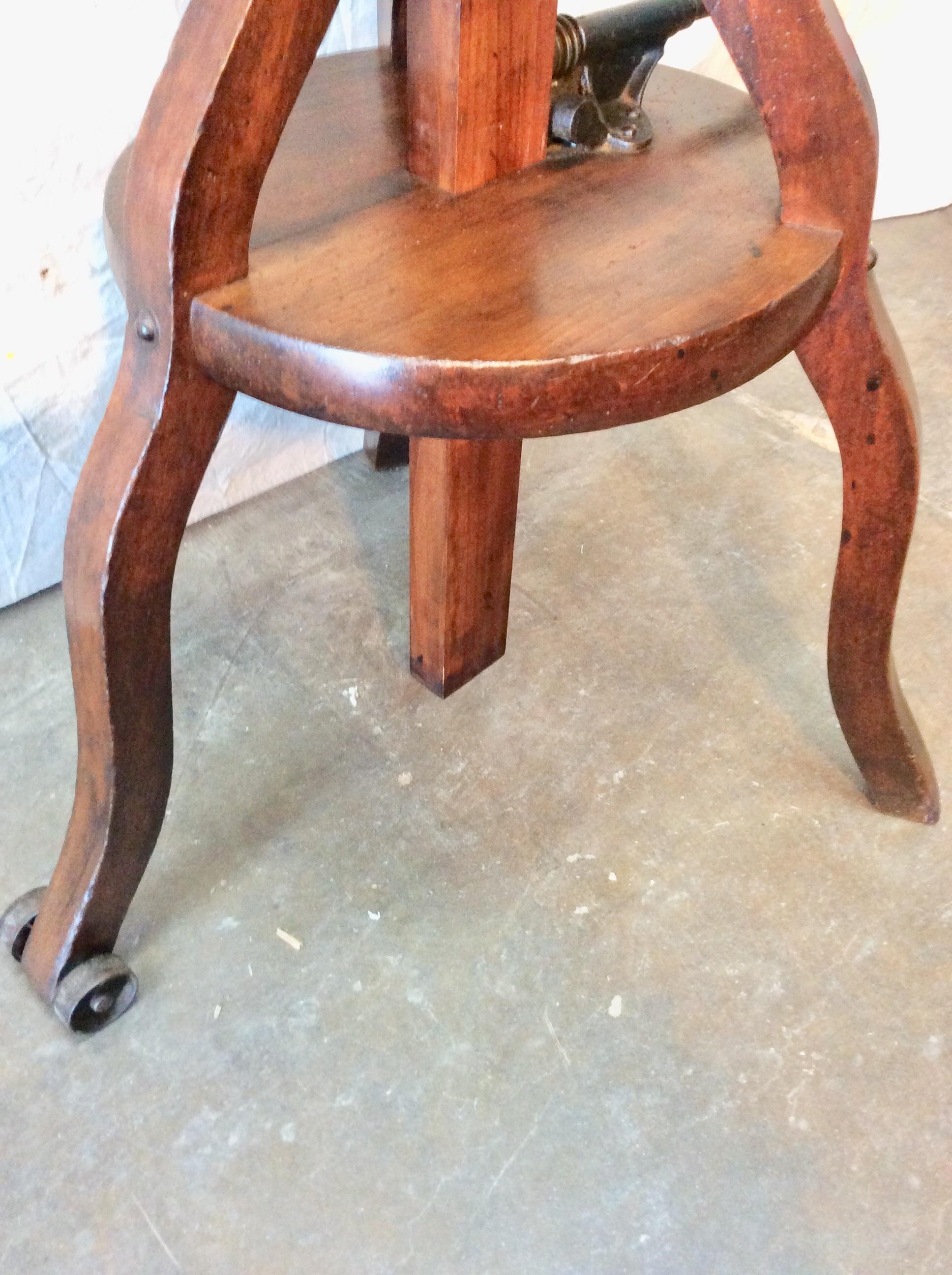 Early 1800s French Walnut Camera Stand For Sale 5