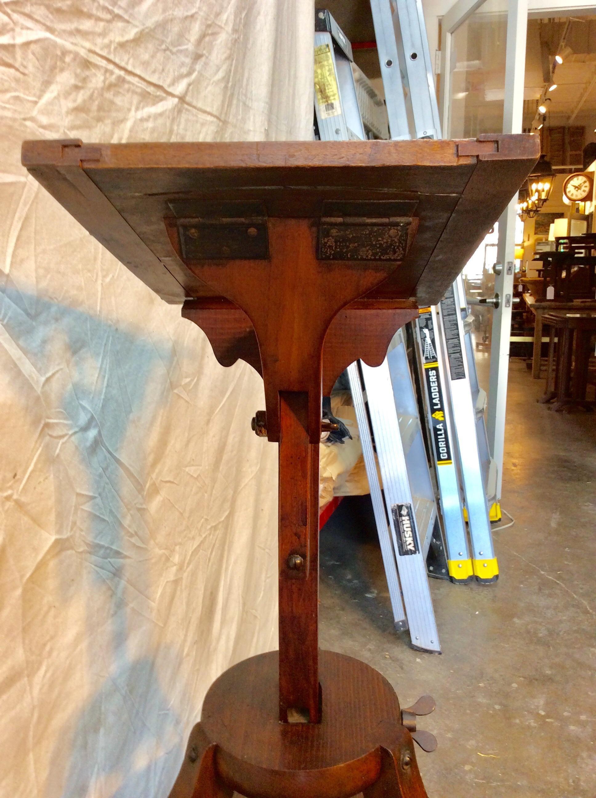 Early 1800s French Walnut Camera Stand For Sale 7