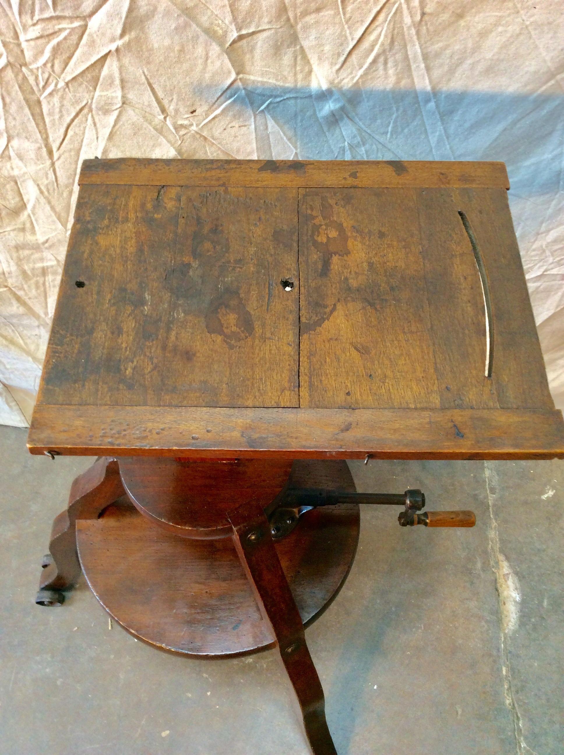 19th Century Early 1800s French Walnut Camera Stand For Sale