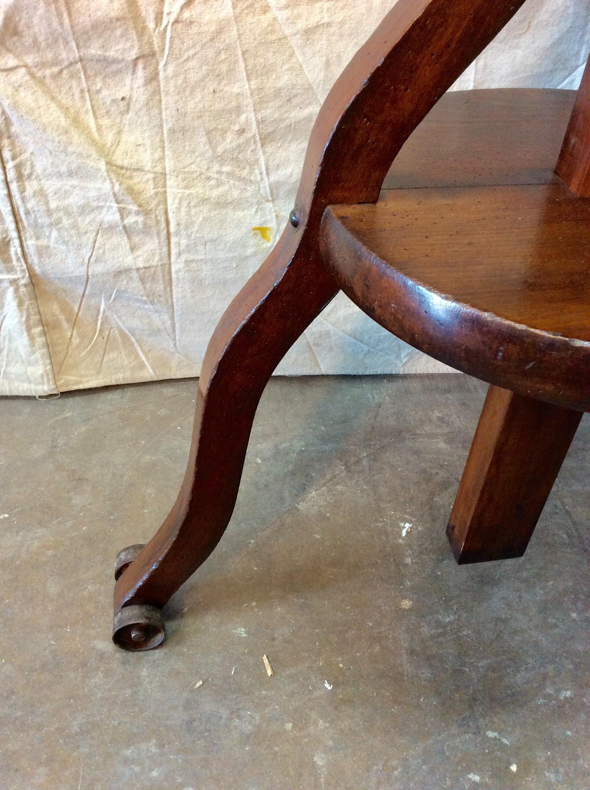 Early 1800s French Walnut Camera Stand For Sale 2