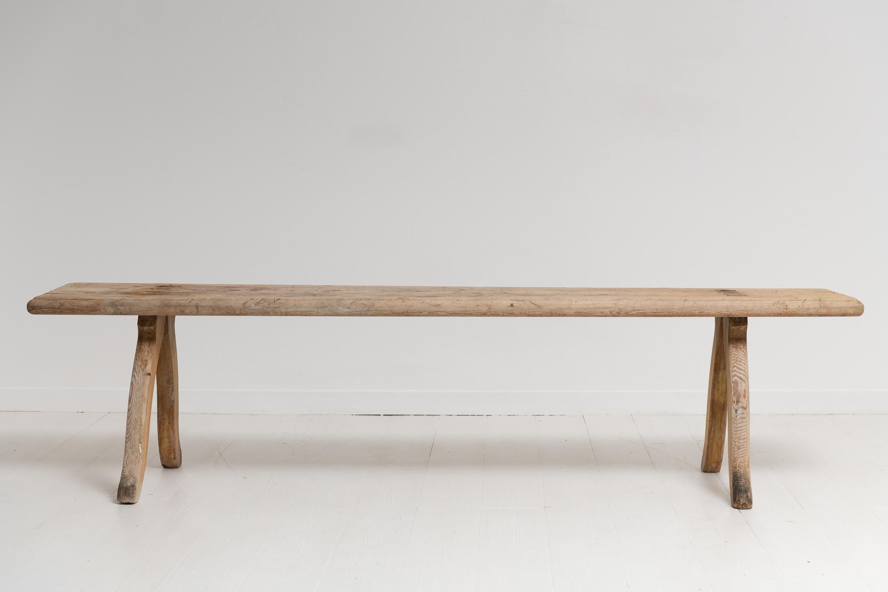Pine Early 1800s Northern Swedish Country Bench