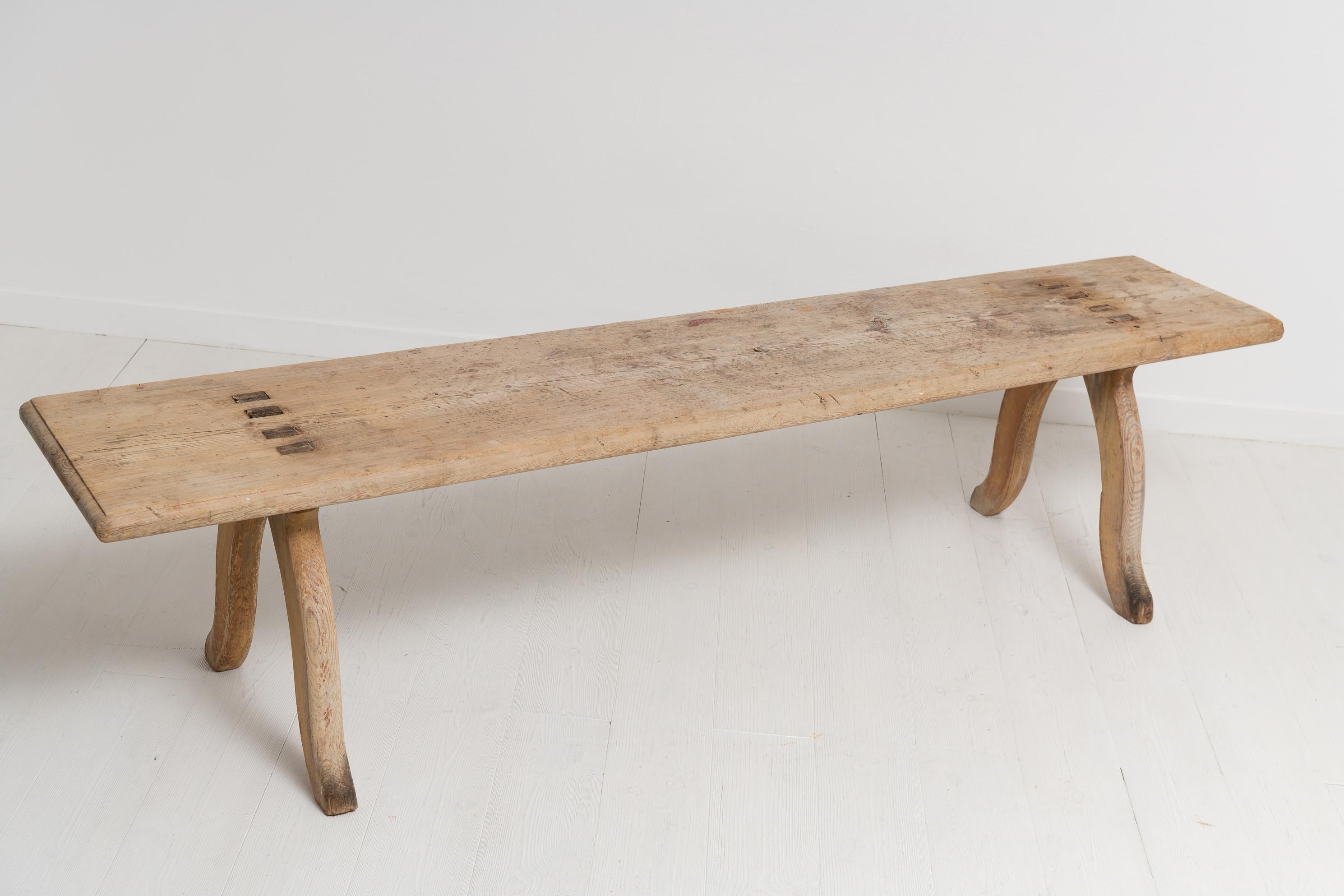 Early 1800s Northern Swedish Country Bench 1