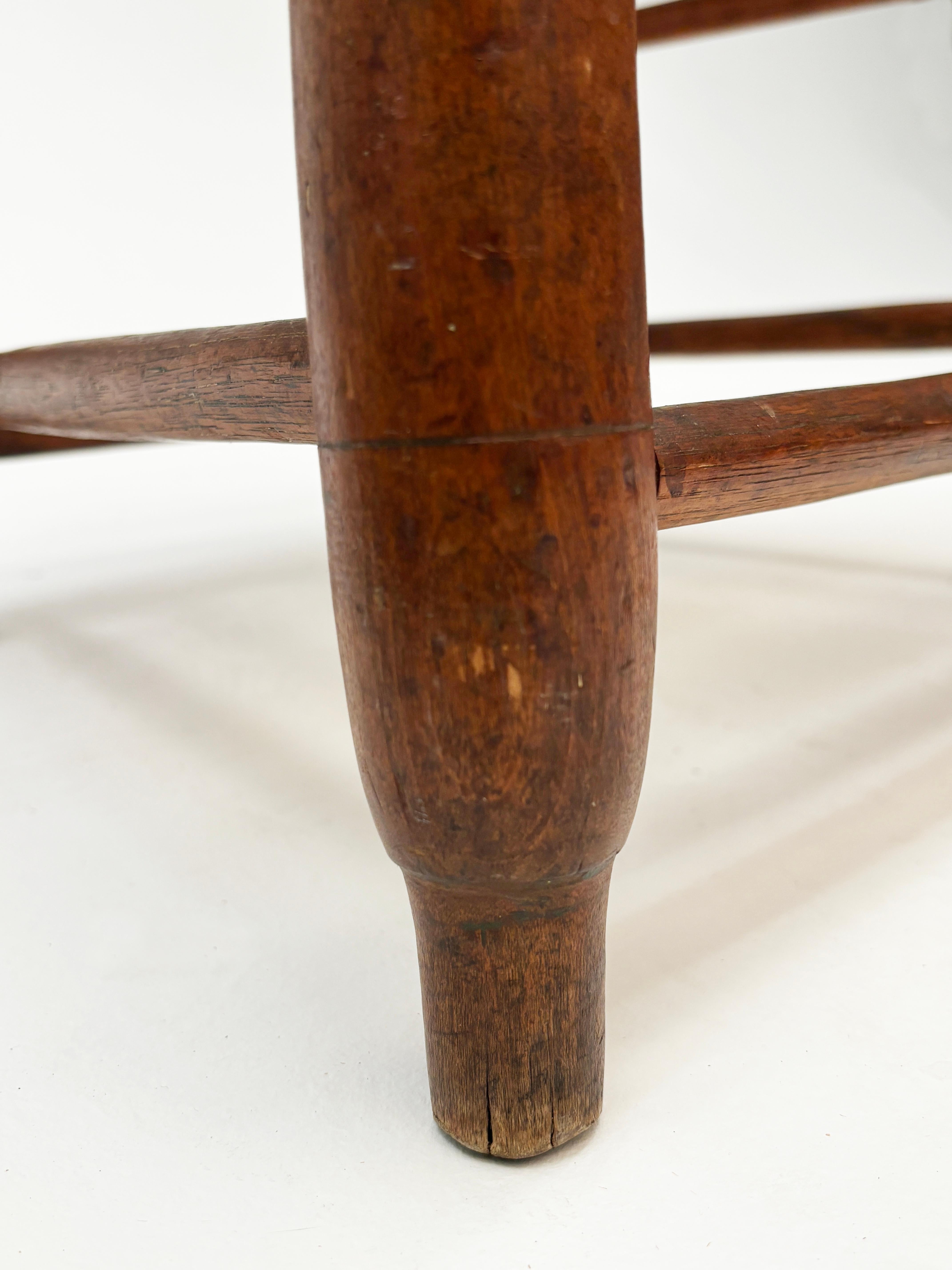 Early 1800’s Three Slat, Pennsylvania Ladder-Back Chair For Sale 4