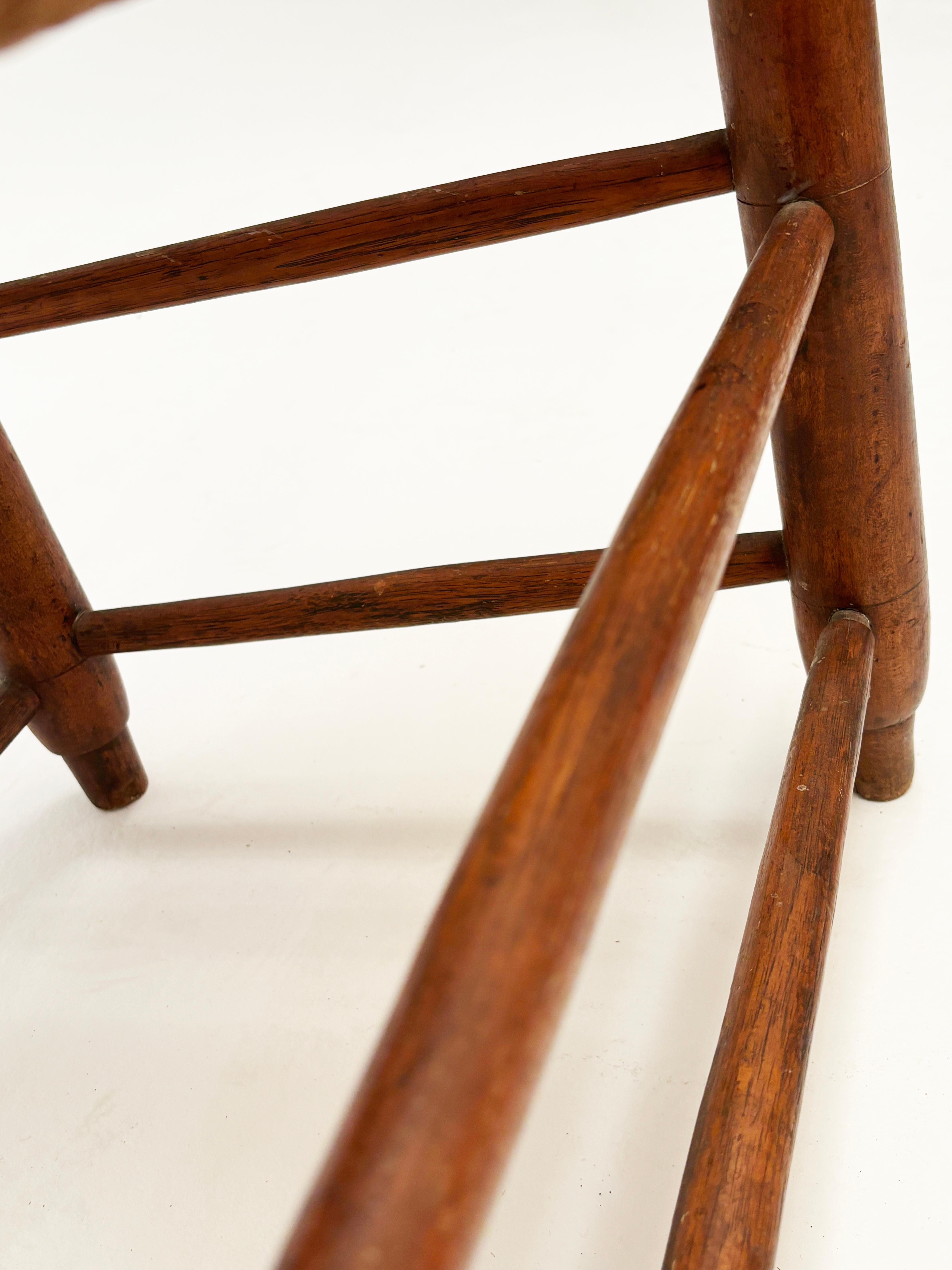 Early 1800’s Three Slat, Pennsylvania Ladder-Back Chair For Sale 6