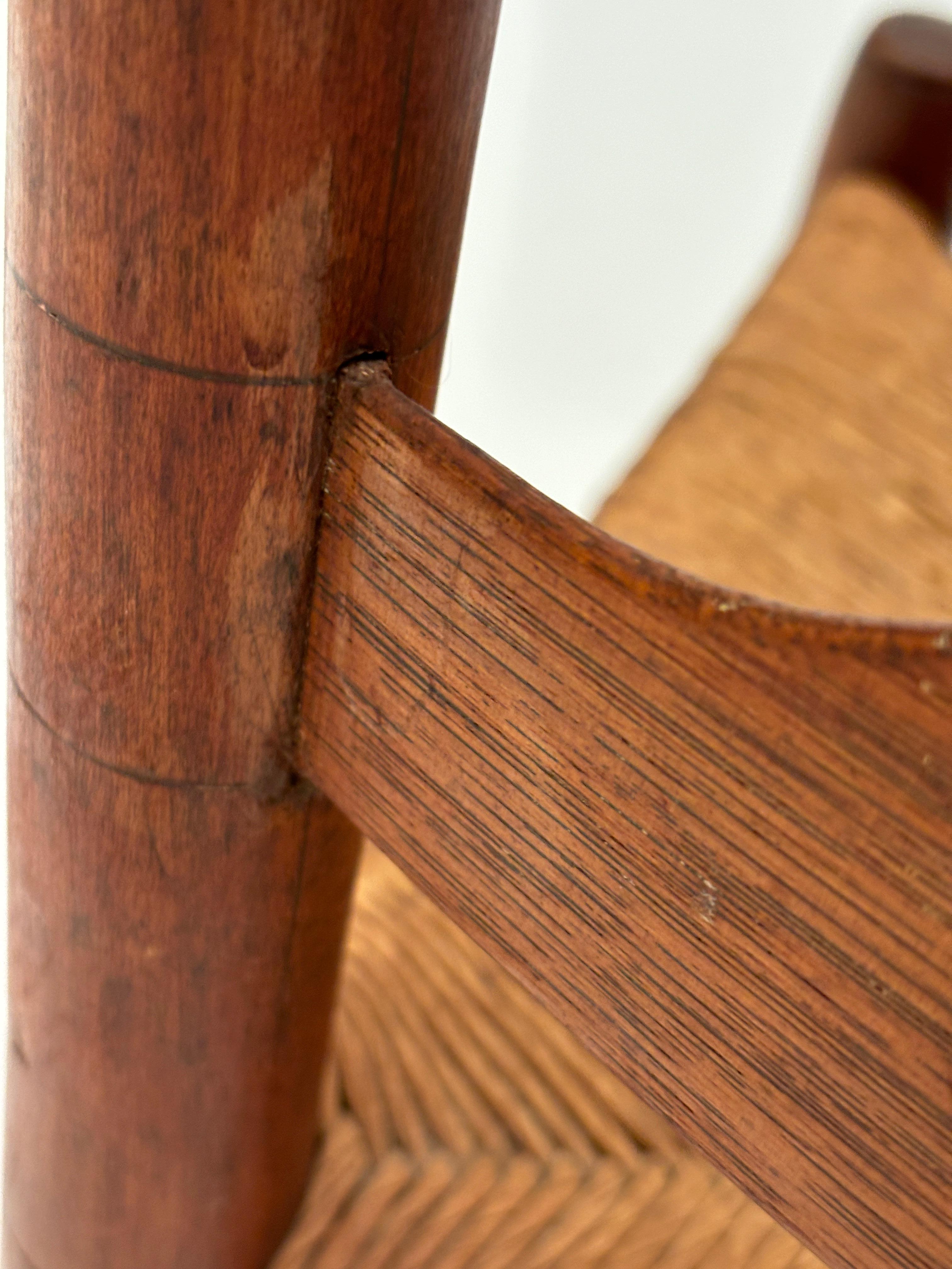 Early 1800’s Three Slat, Pennsylvania Ladder-Back Chair For Sale 8