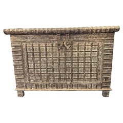 Antique Early 1800's Trunk Console
