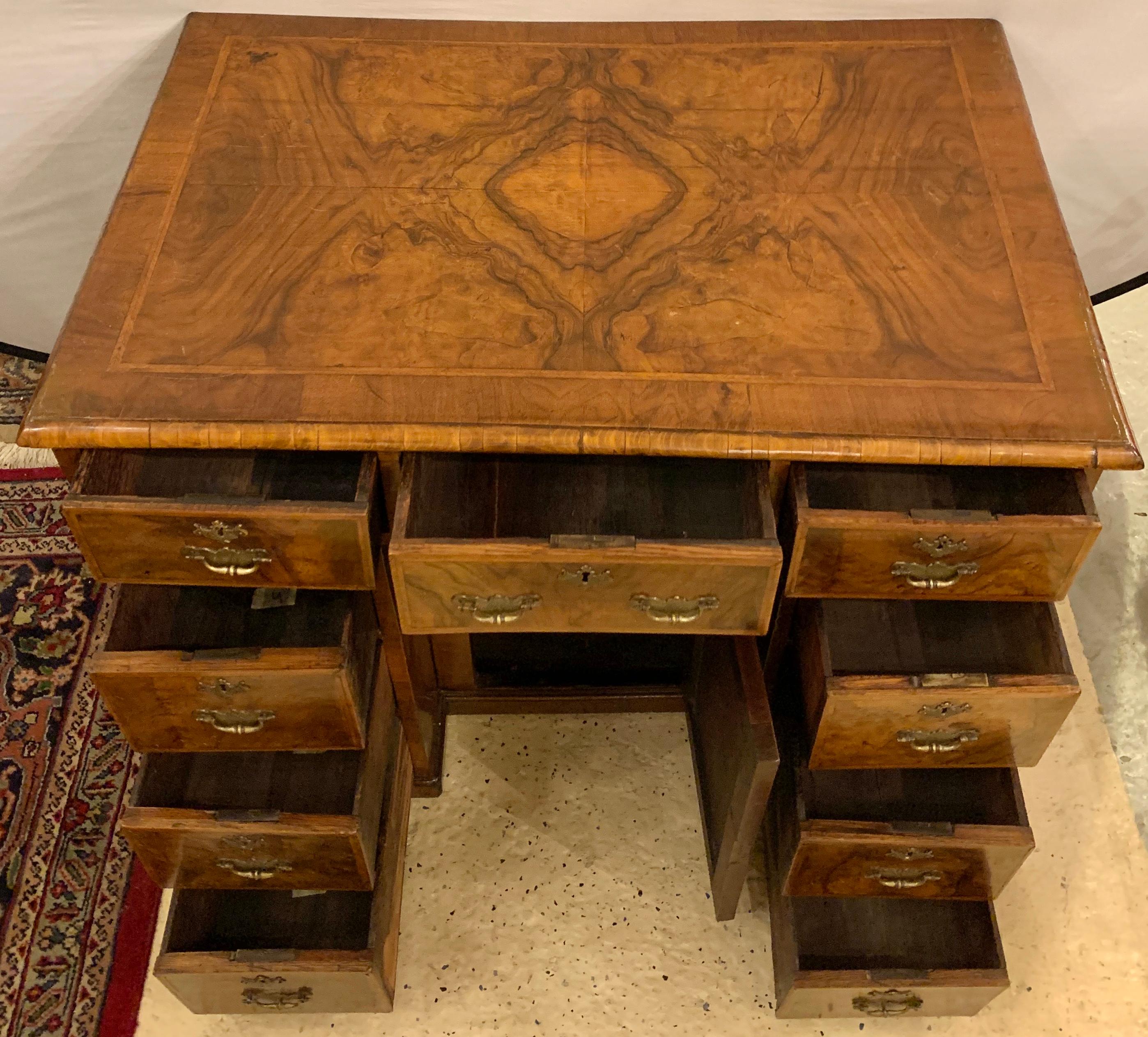 Early 18th-19th Century George III Knee Hole Desk Writing Table 4