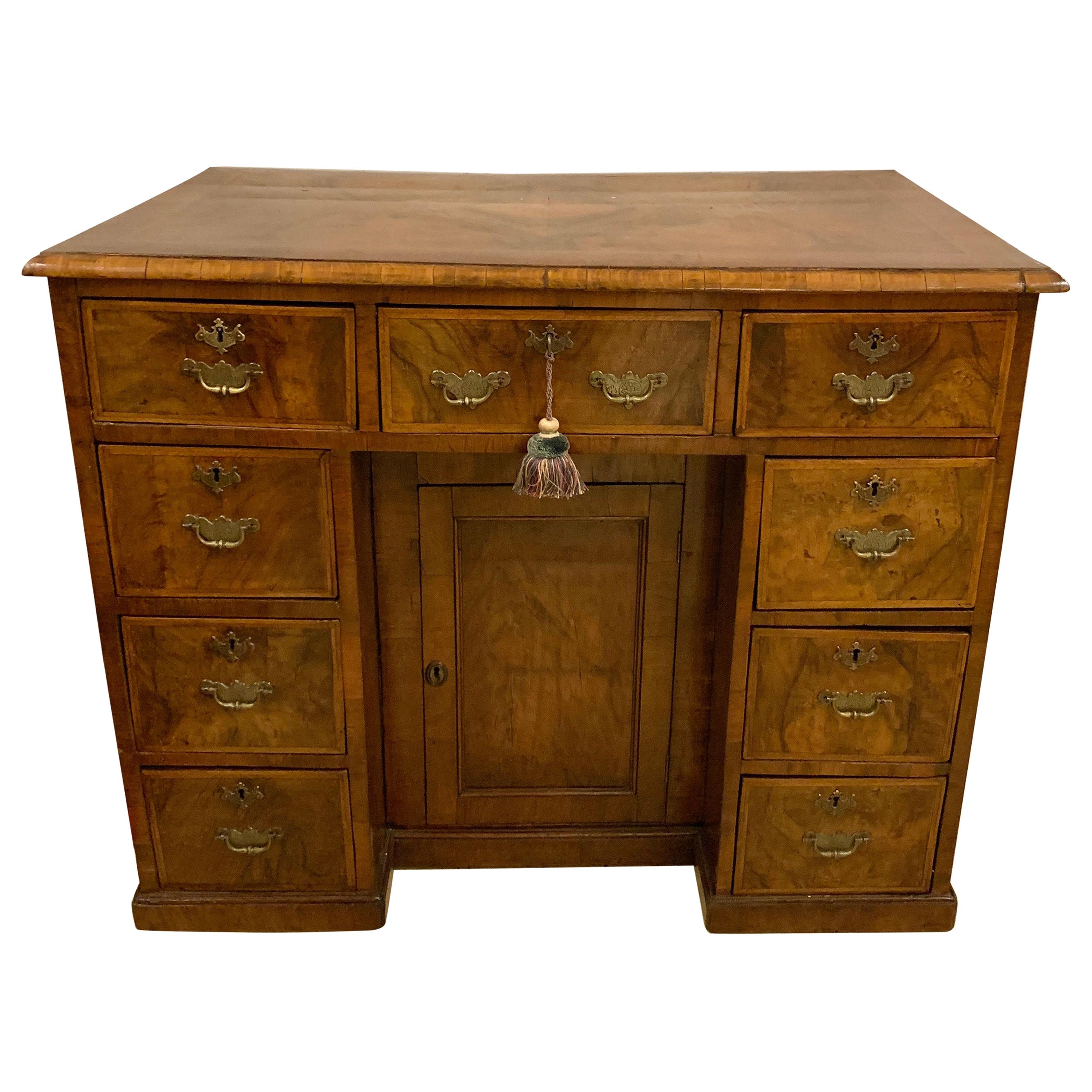 Early 18th-19th Century George III Knee Hole Desk Writing Table