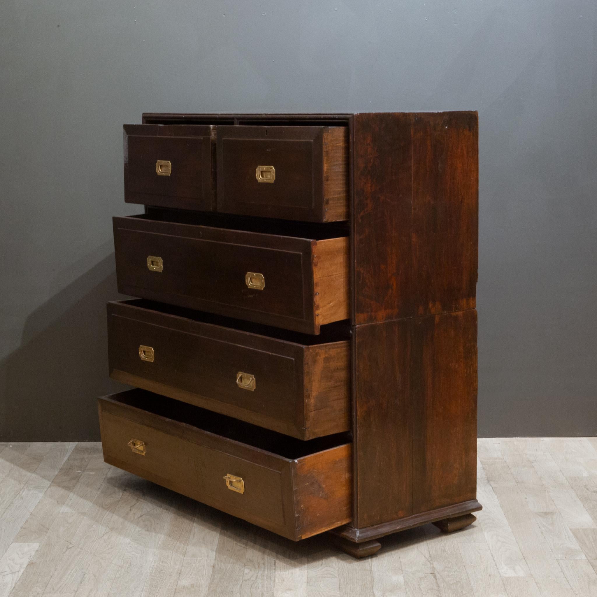 Early 18th c. Anglo/Indian Rosewood Campaign Chest, c.pre-1730 In Good Condition In San Francisco, CA