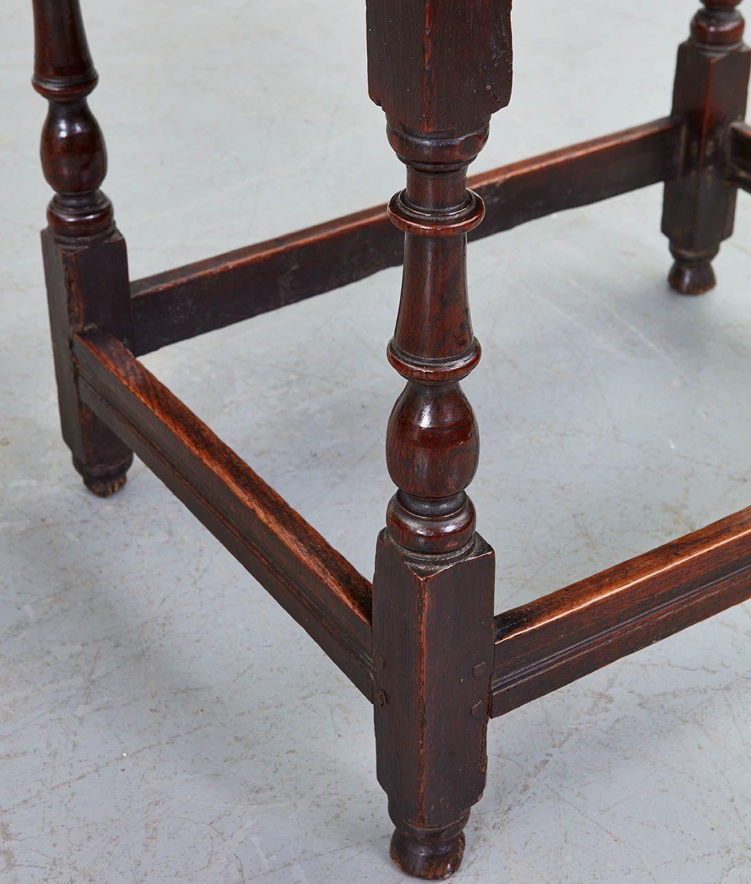 Early 18th c. Box Stretcher Center Table For Sale 5