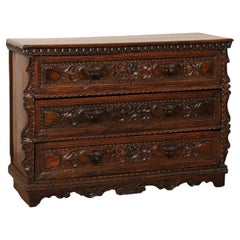 Early 18th C Italian Elaborately-Embellished Commode w/Putti Carved Drawer Pulls