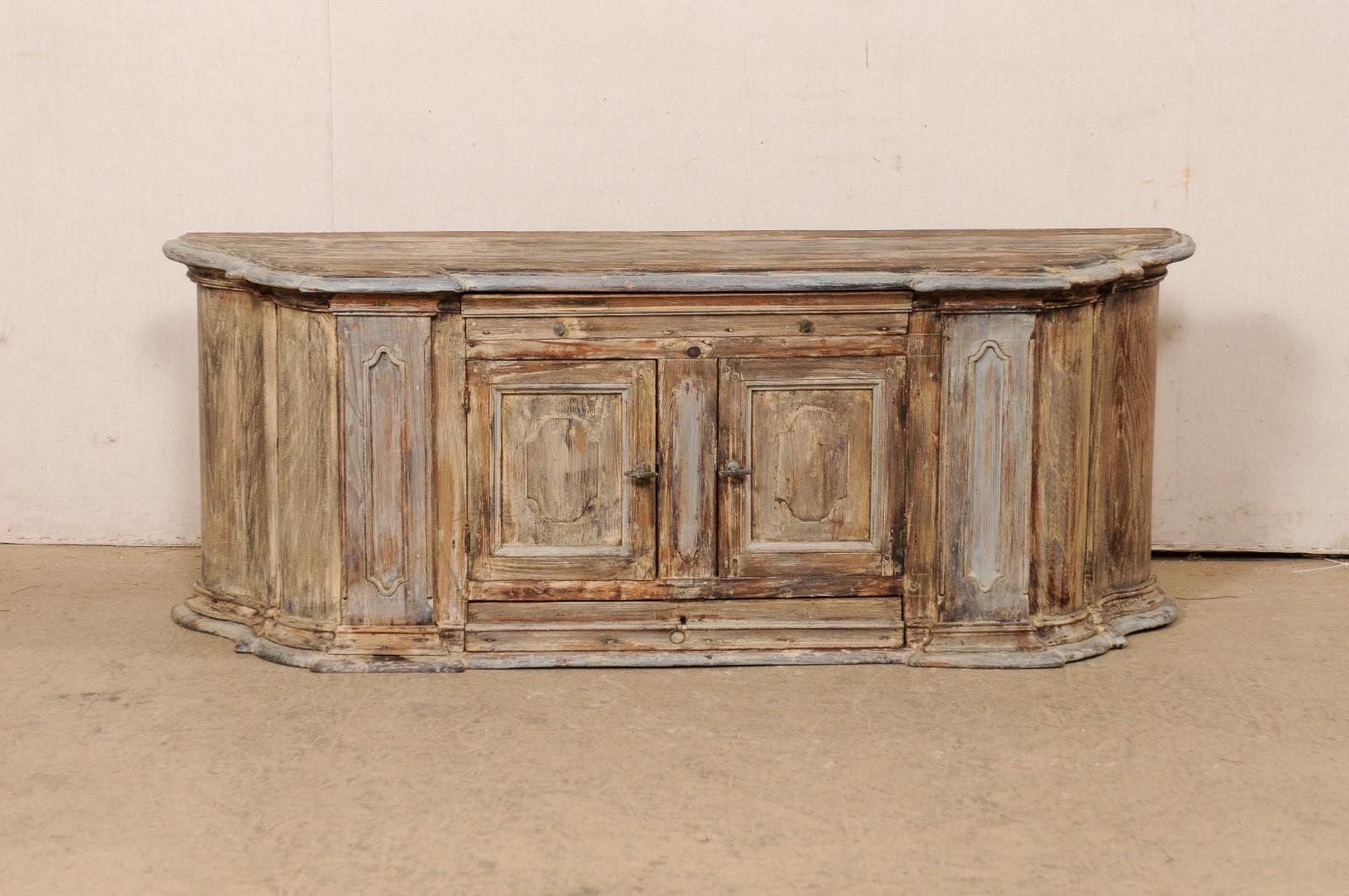 Early 18th C. Italian Wooden Window Bench w/Storage For Sale 6