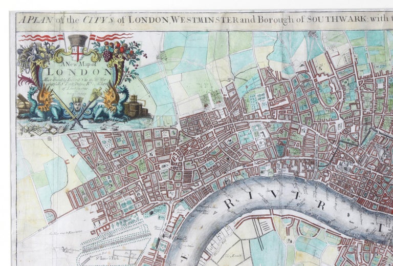 Early 18th Century Map of London at 1stDibs