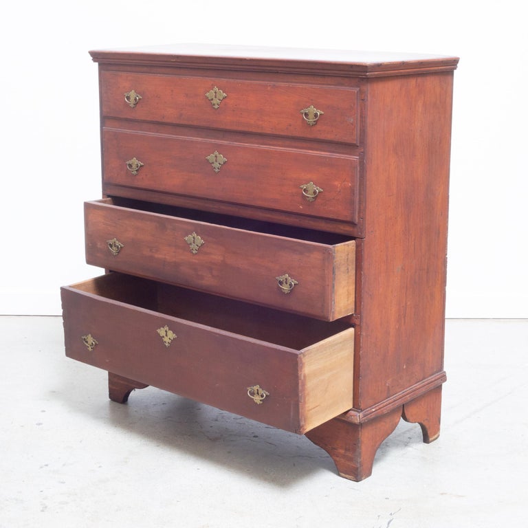 American Early 18th C New England Blanket Chest, c. 1740 For Sale