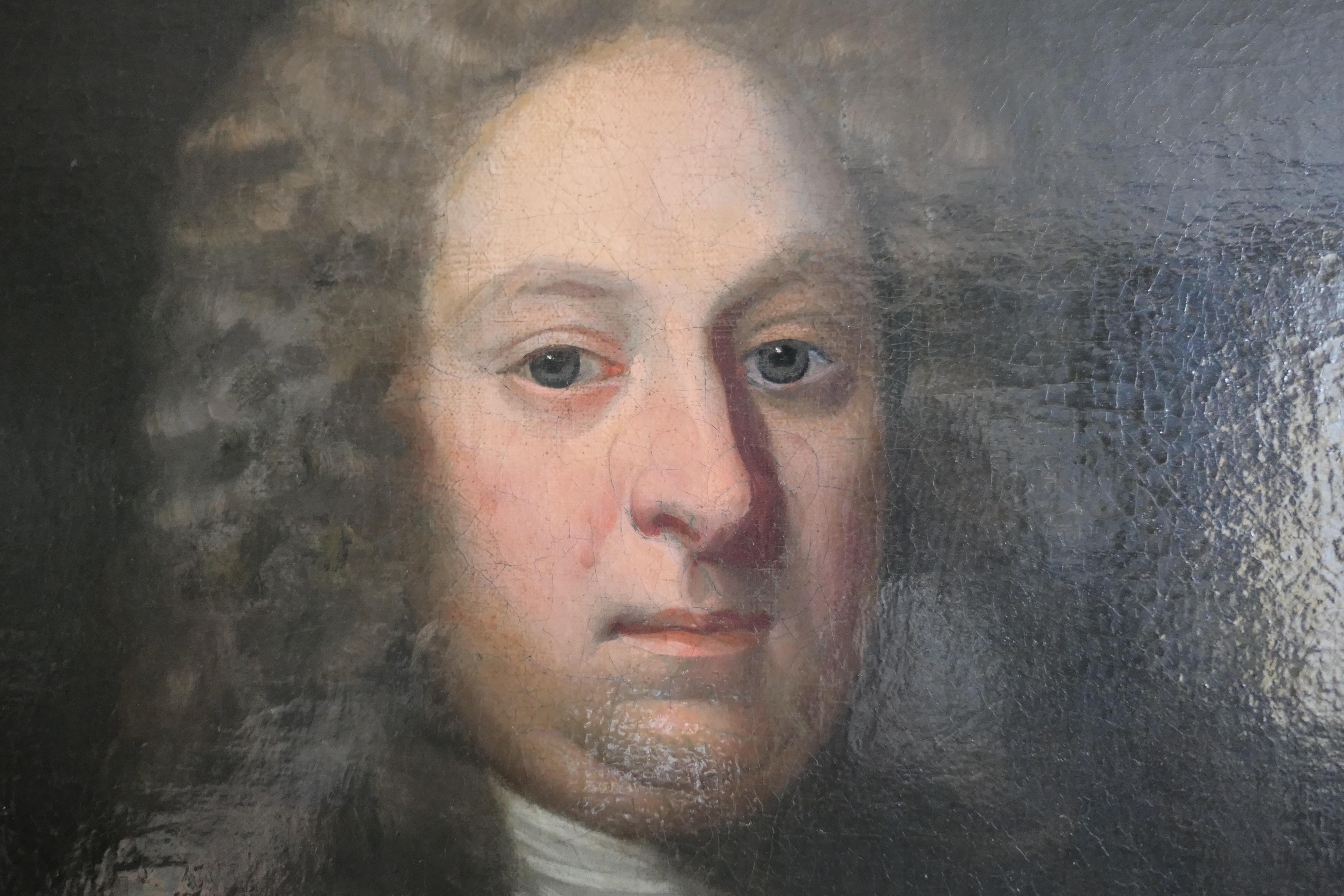Paint Early 18th Century Portrait of a Gentleman, William Woodhouse of Rearsby Hall For Sale