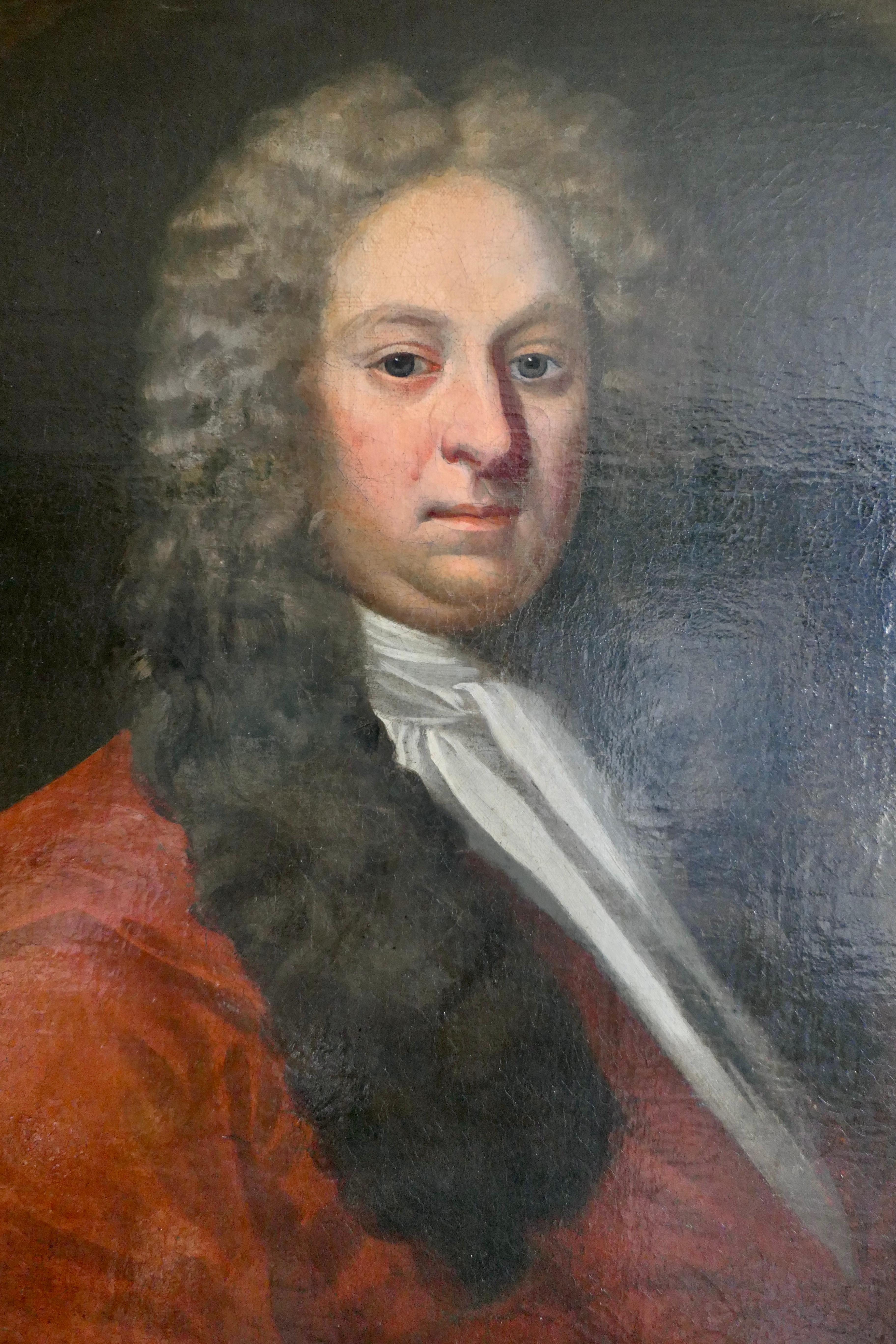 Early 18th Century Portrait of a Gentleman, William Woodhouse of Rearsby Hall For Sale 2