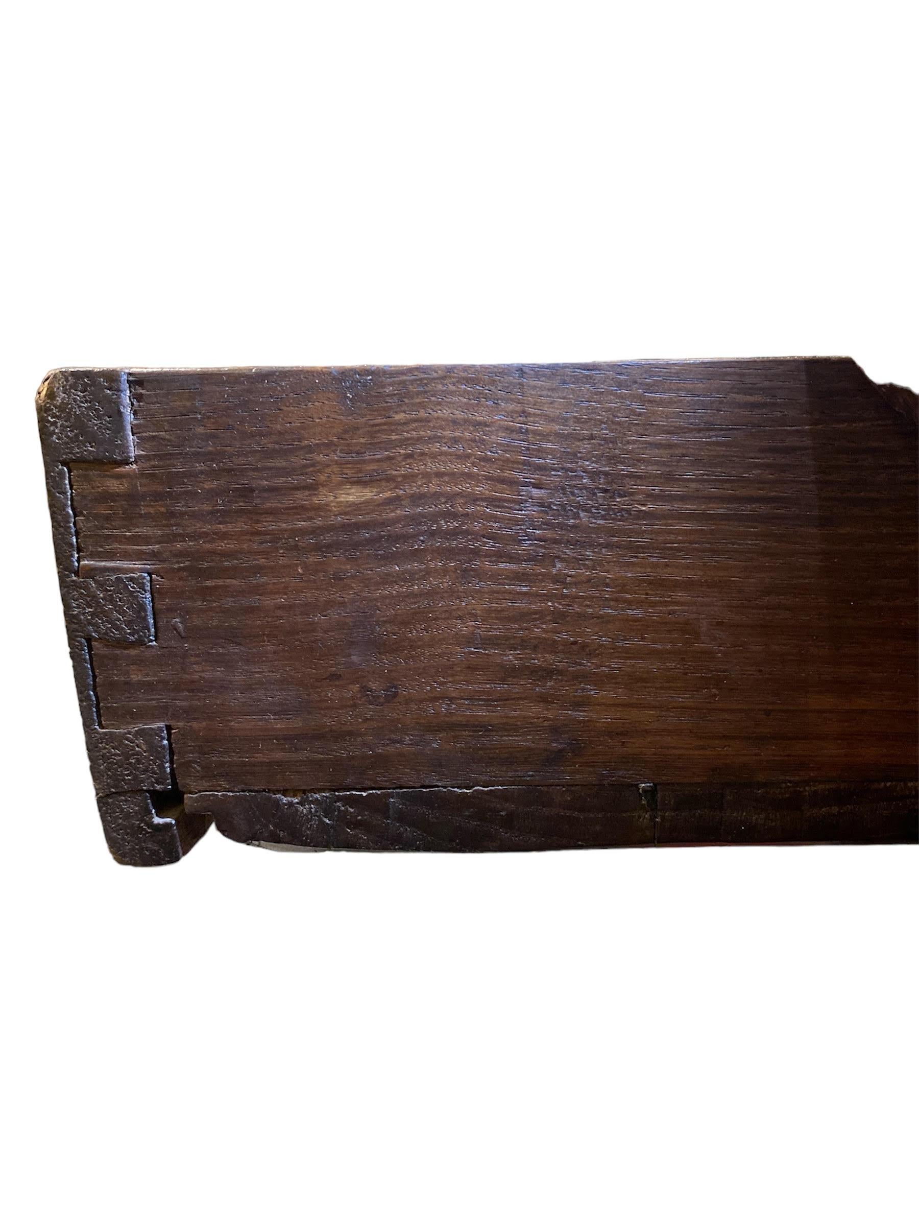 Revival Early 18th Century 3 Drawer Iron Handle Desk& Console