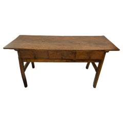 Early 18th Century 3 Drawer Iron Handle Desk& Console