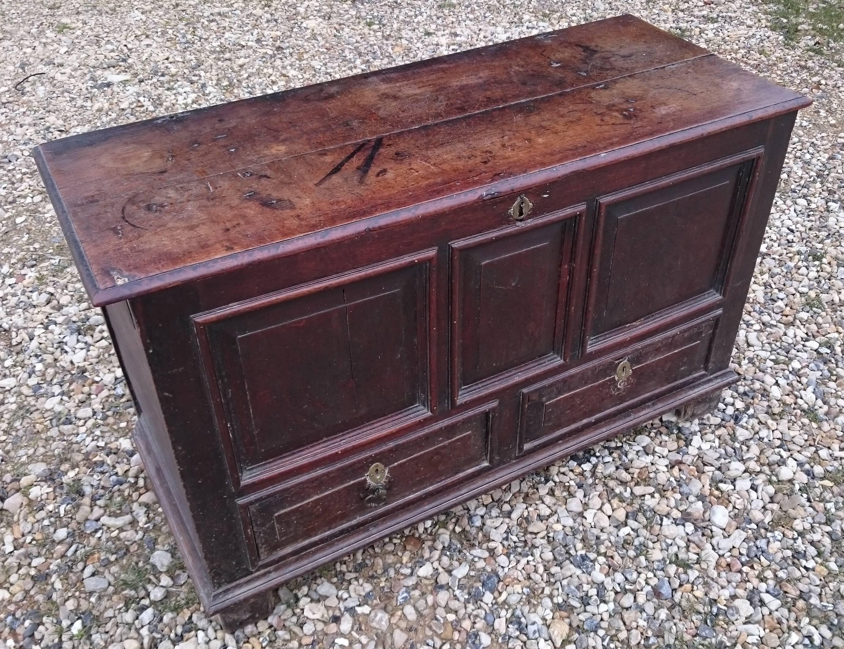 Early 18th Century Antique Mule Chest For Sale 1