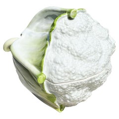 Early 18th Century Antique Porcelain Chelsea Cauliflower Tureen with Lid