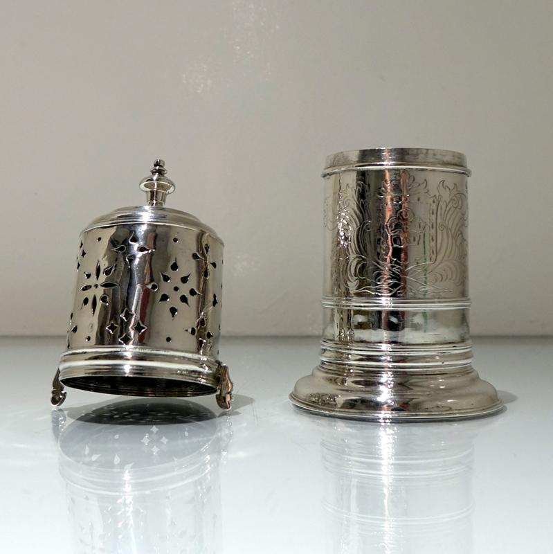 Early 18th Century Antique William III Britannia Silver Sugar Caster London 1701 2