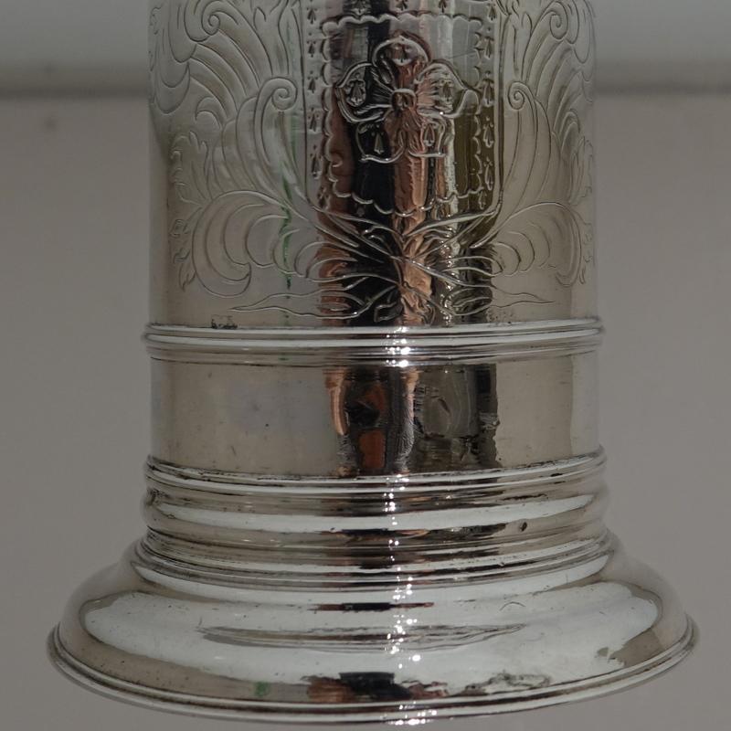 Early 18th Century Antique William III Britannia Silver Sugar Caster London 1701 5