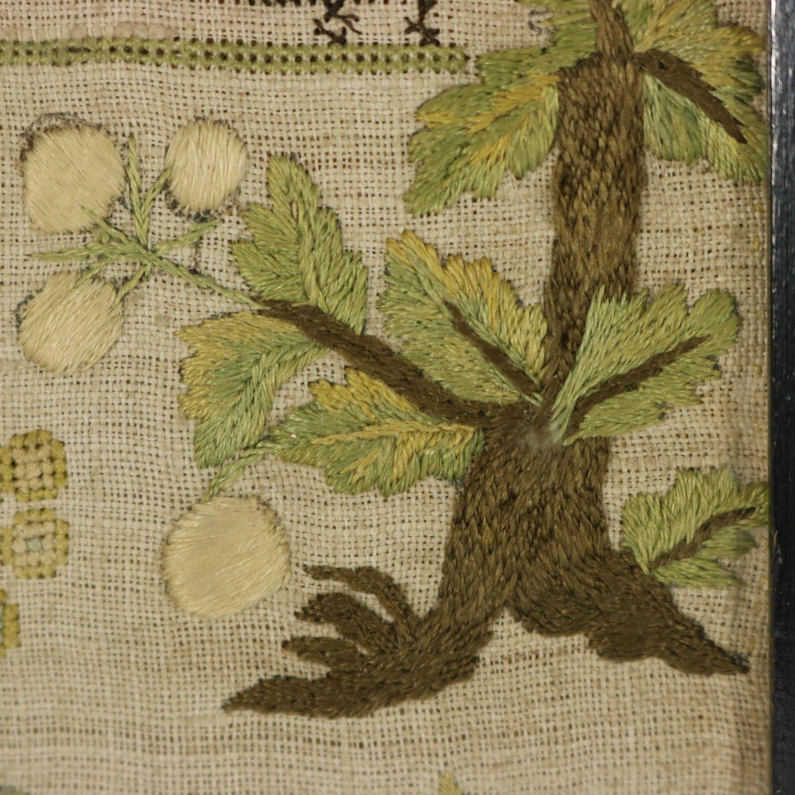 Early 18th Century Band Sampler, 1713, by Ann Arner For Sale 8