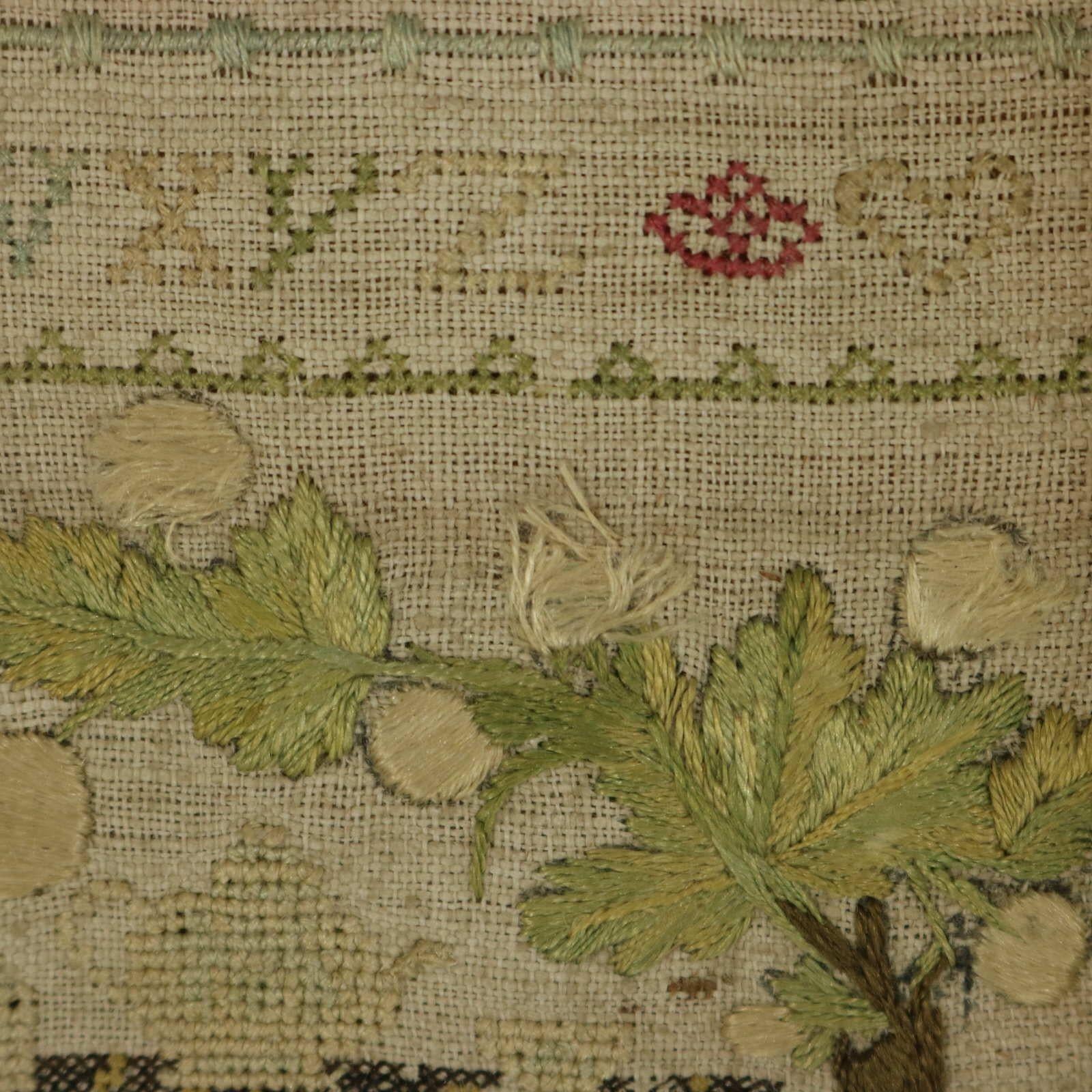 Early 18th Century Band Sampler, 1713, by Ann Arner For Sale 9