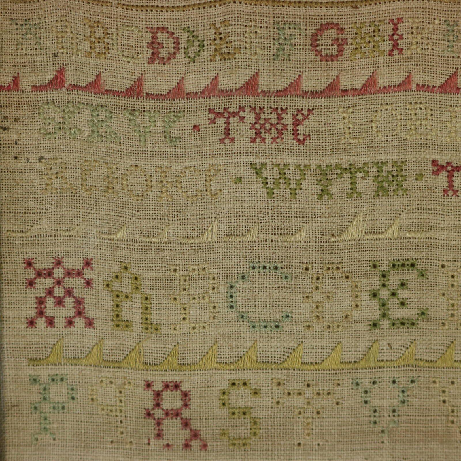 English Early 18th Century Band Sampler, 1713, by Ann Arner For Sale