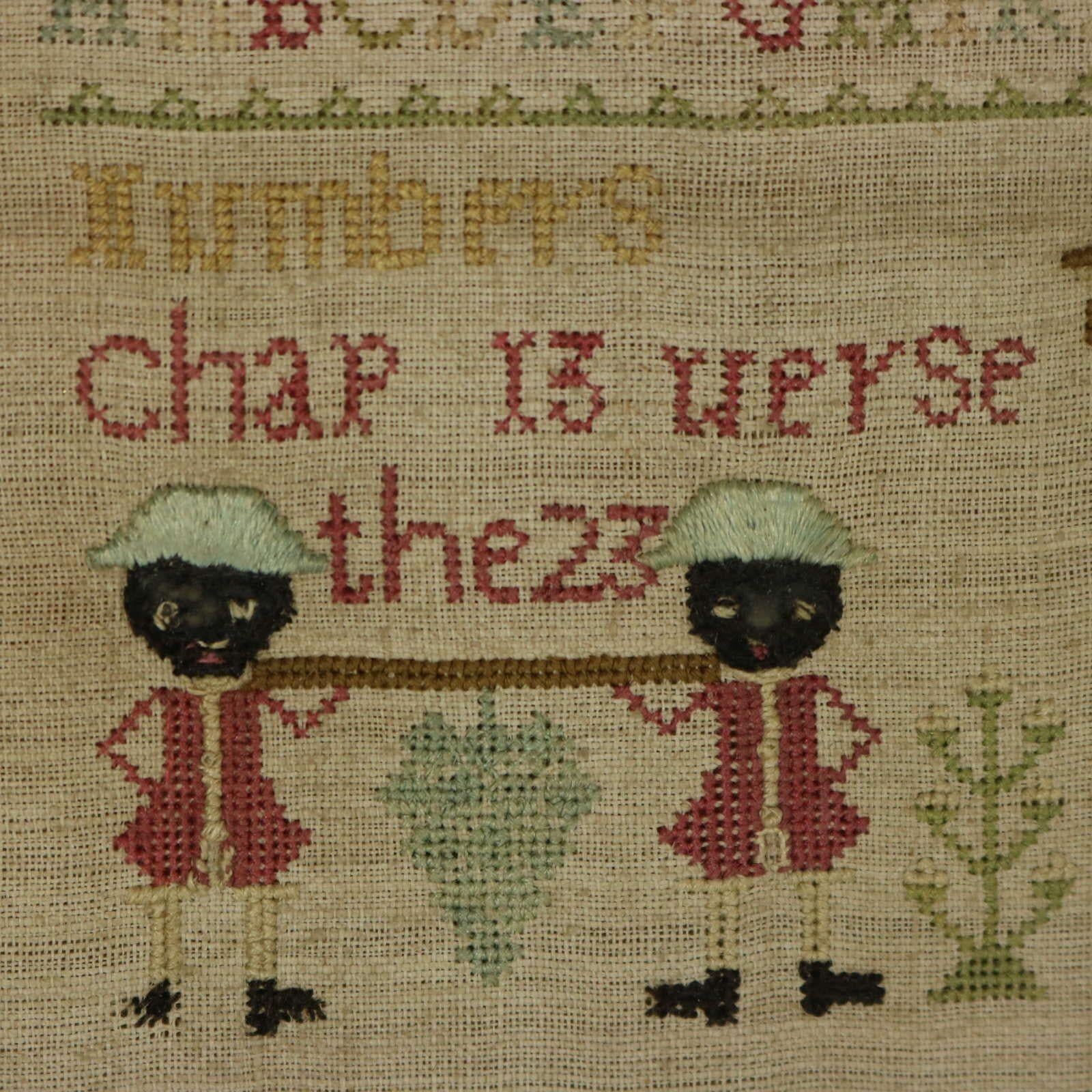 Linen Early 18th Century Band Sampler, 1713, by Ann Arner For Sale