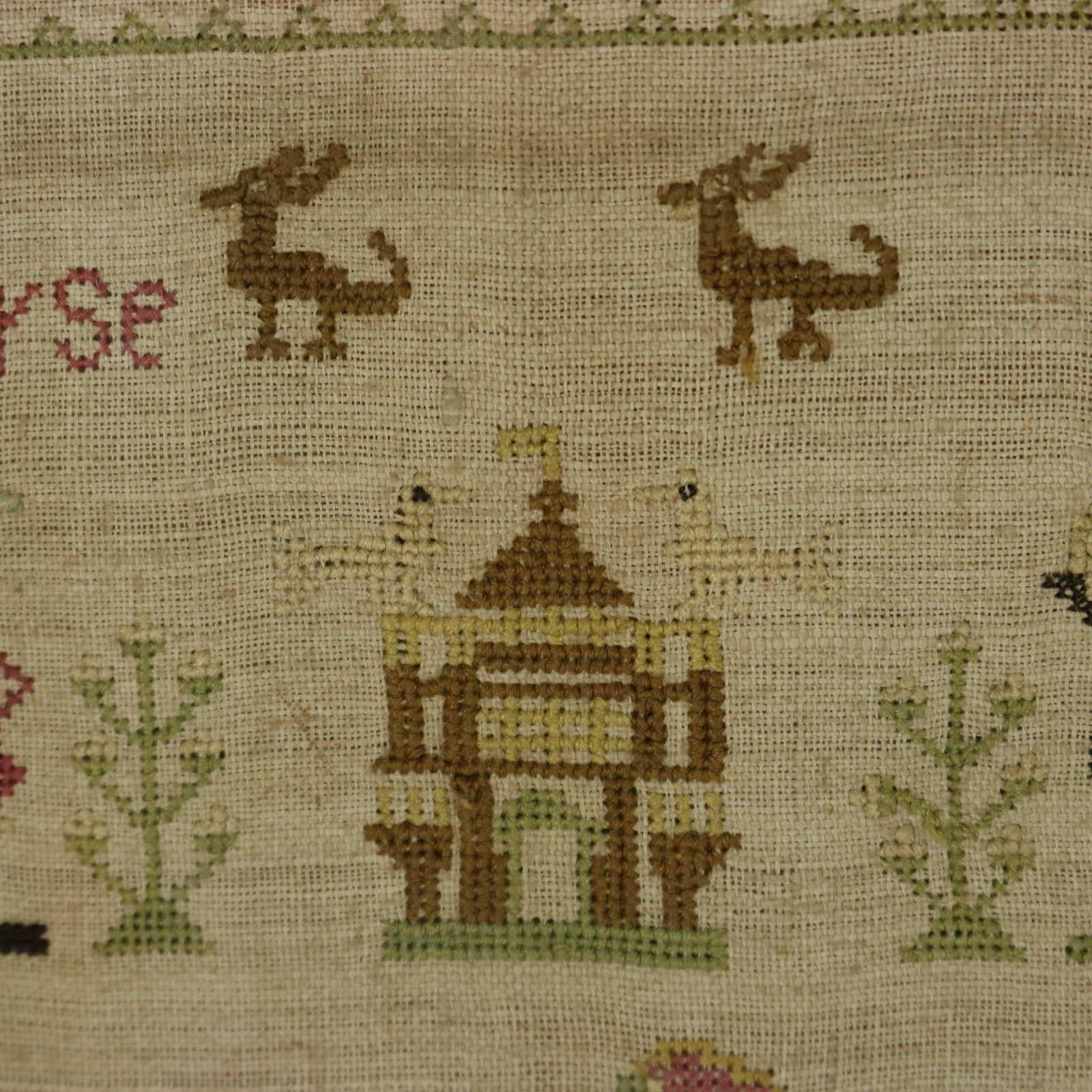 Early 18th Century Band Sampler, 1713, by Ann Arner For Sale 2