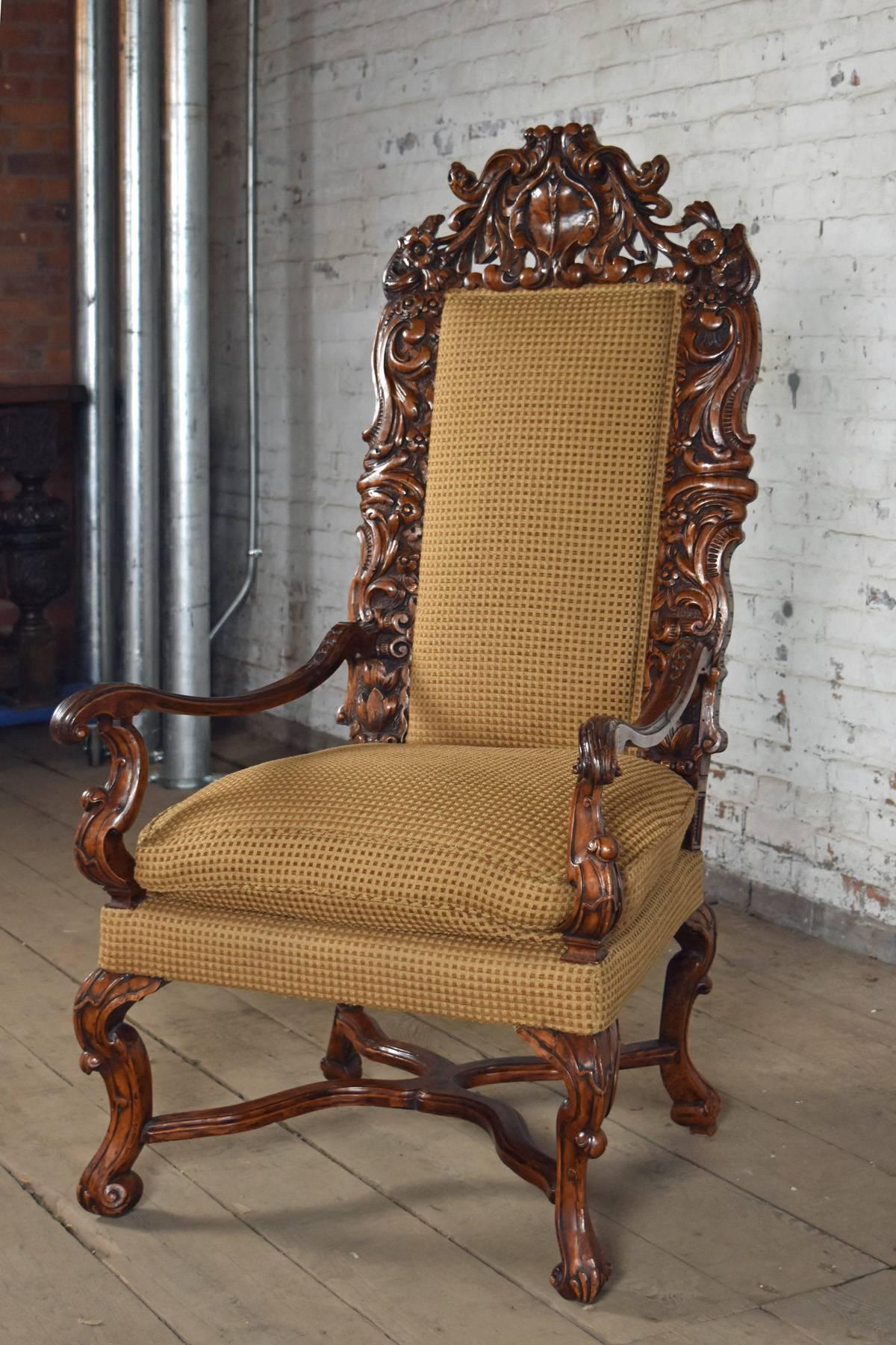 Baroque Early 18th Century Regence Northern French / Flemish Oversized Armchair For Sale