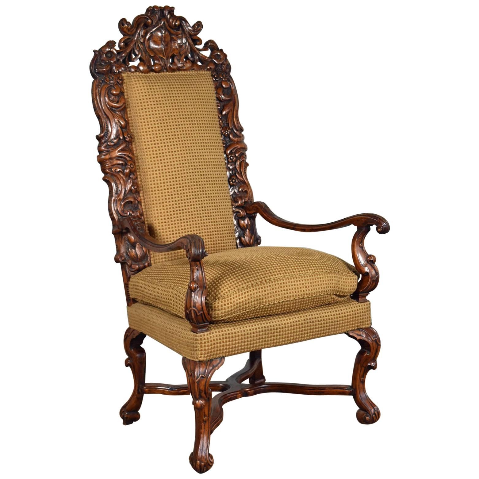 Early 18th Century Regence Northern French / Flemish Oversized Armchair For Sale
