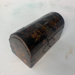 Early 18th Century Black Japanned Trinket/Jewel Box
