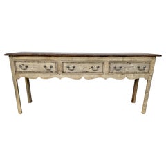 Antique Early 18th Century Bleached Oak Sideboard/Server