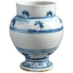 Early 18th Century Blue and White Delft Vase