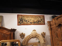 Early 18th Century Brabant Brussels Tapestry Fragment with Swag and Rams Heads