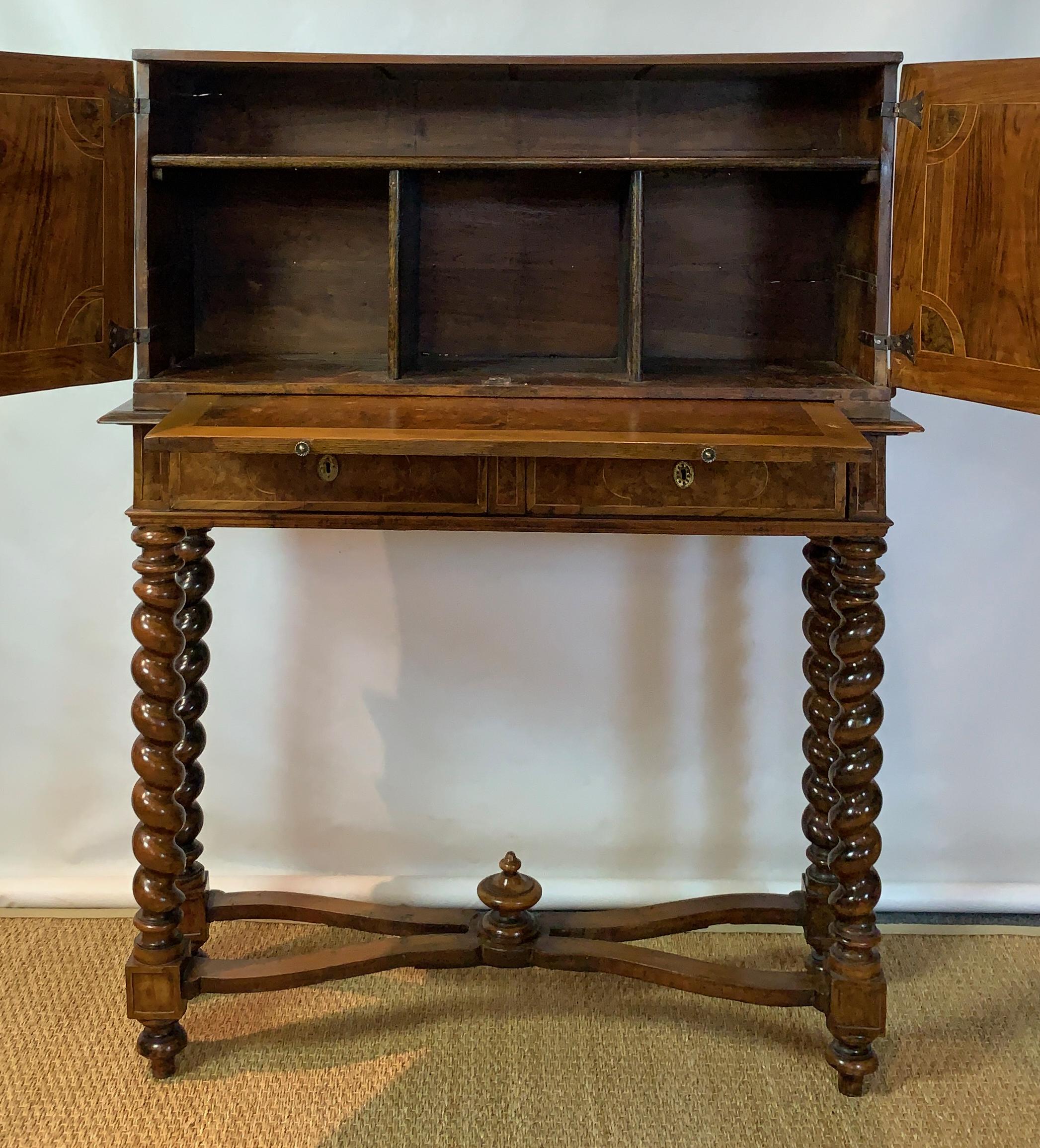 Early 18th Century Burl Walnut Cabinet on Stand 5