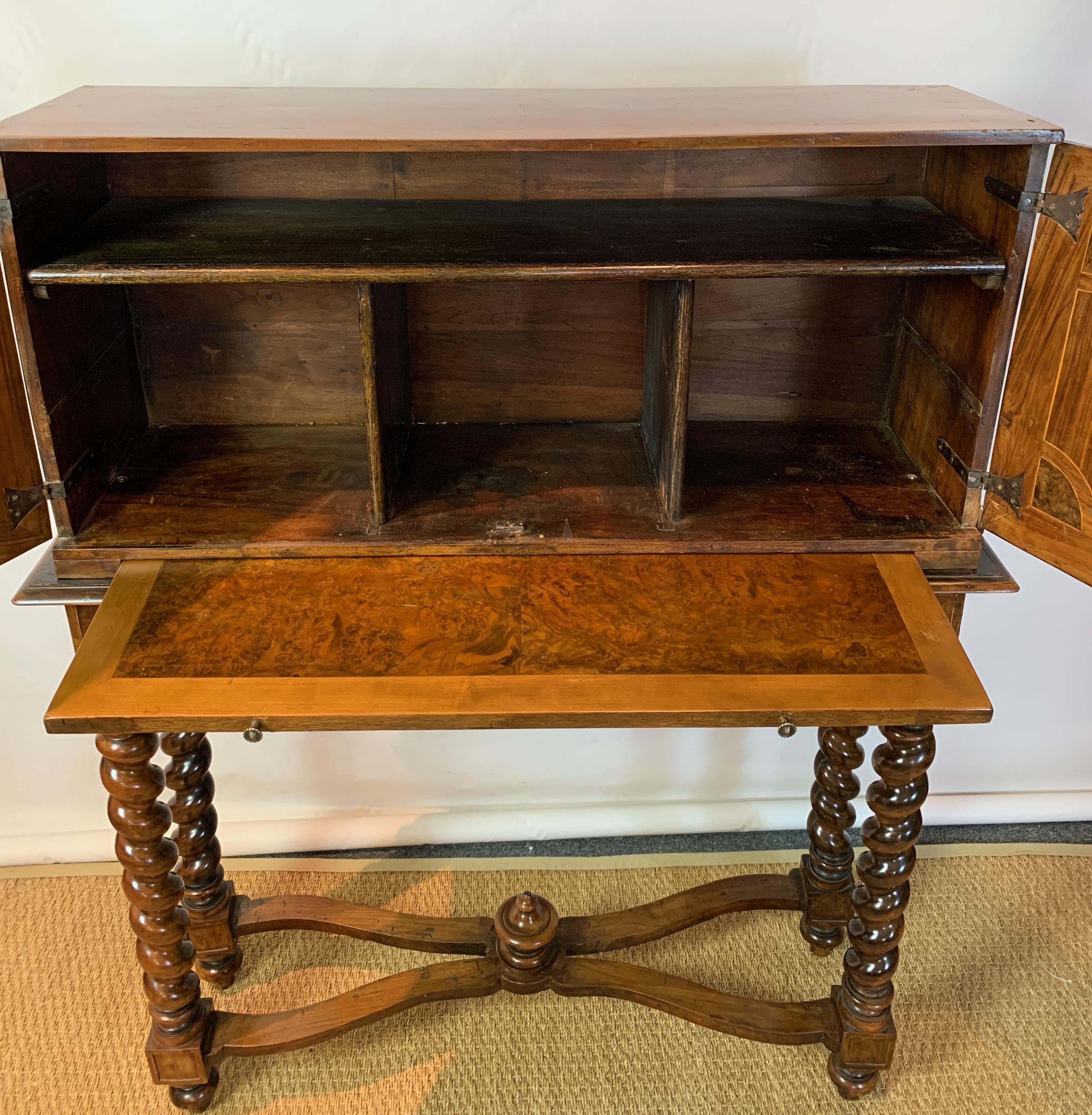 Early 18th Century Burl Walnut Cabinet on Stand 7