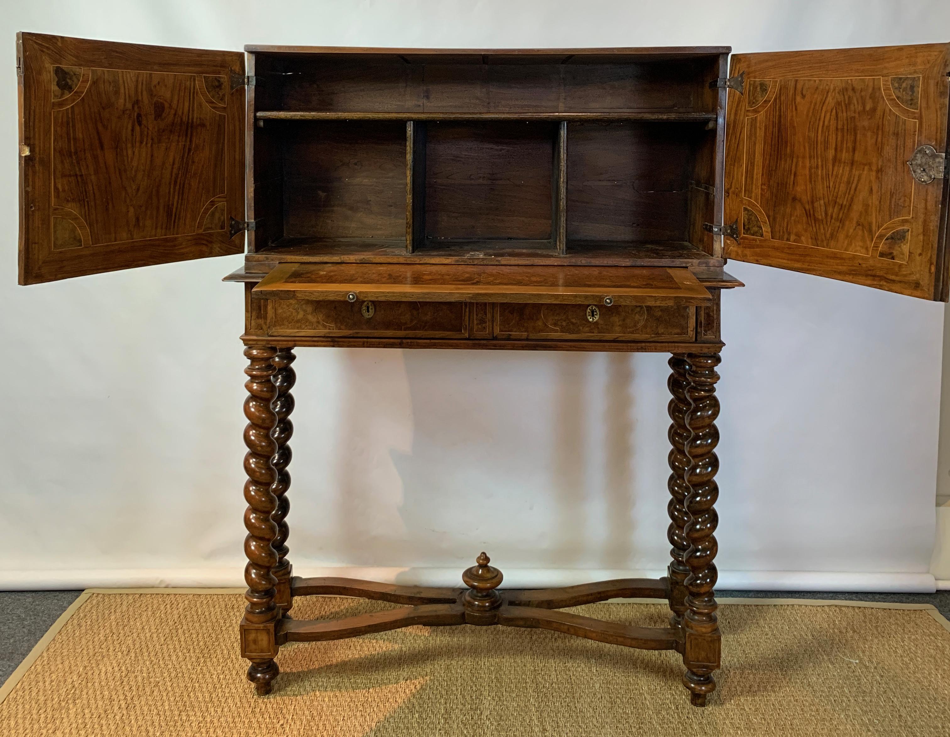 Early 18th Century Burl Walnut Cabinet on Stand 4