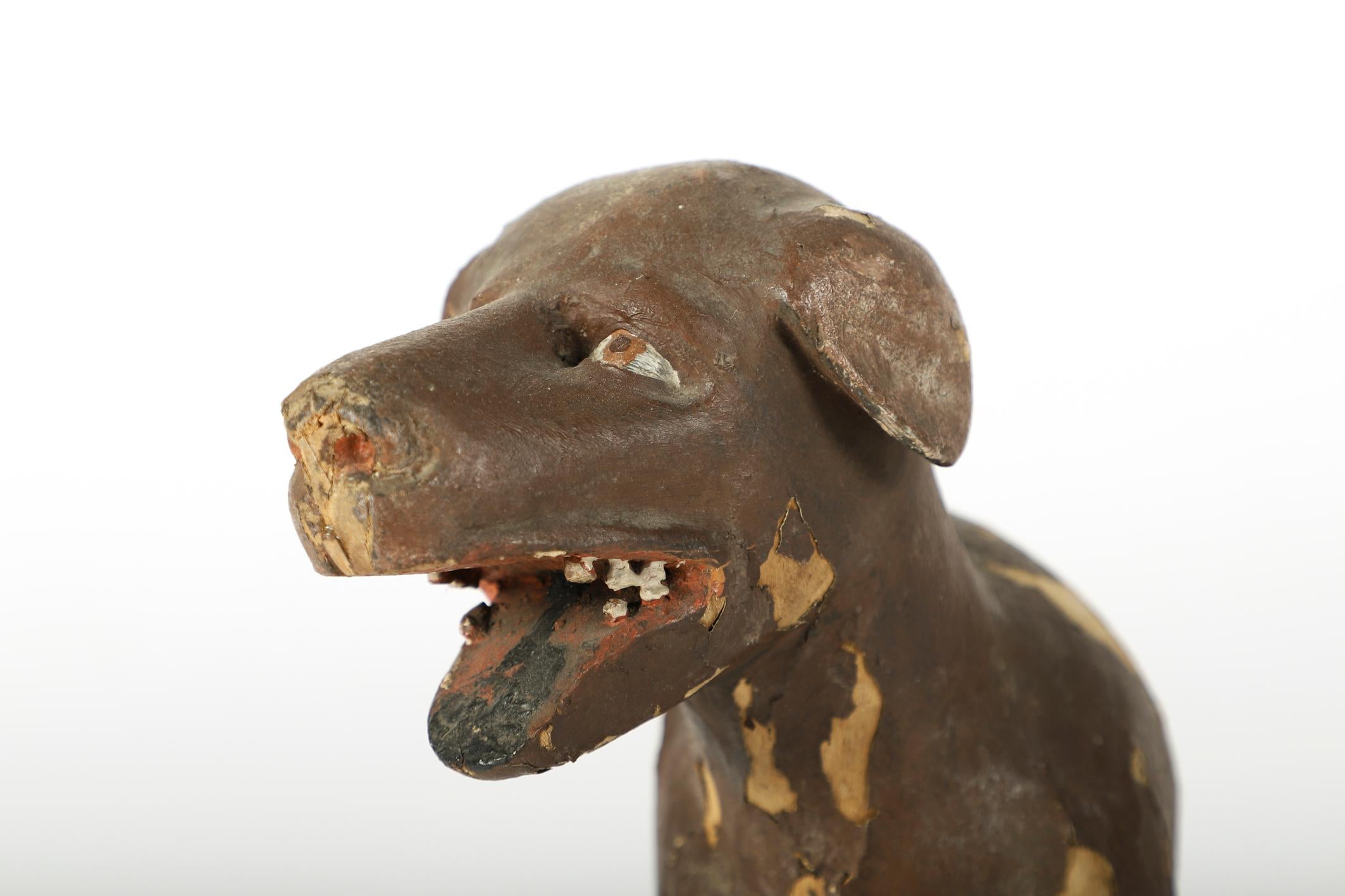Early 18th Century Carved Wood Dog Figure of the St. Rochus of Montpellier For Sale 4