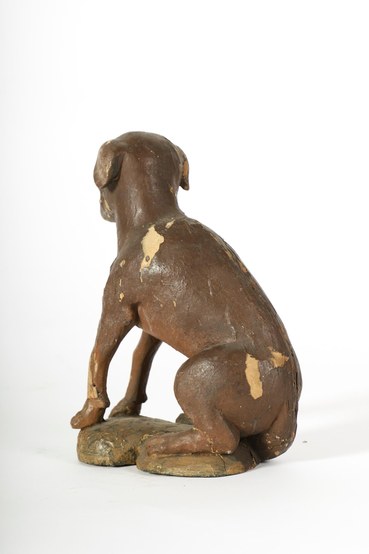 Other Early 18th Century Carved Wood Dog Figure of the St. Rochus of Montpellier For Sale