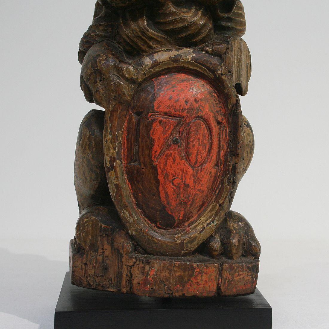 Early 18th Century Carved Wooden Lion 7