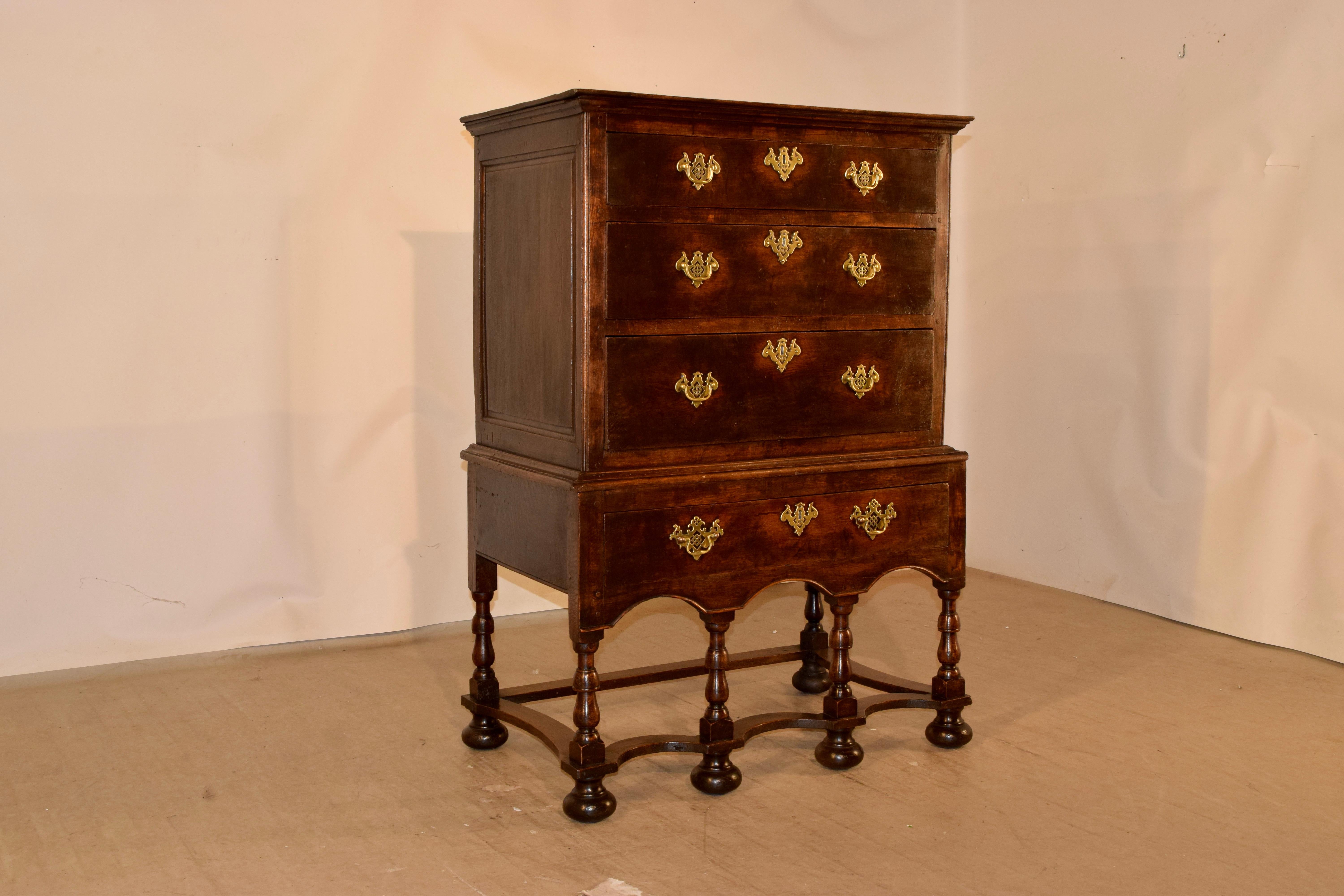 Early 18th Century Chest on Stand In Good Condition For Sale In High Point, NC