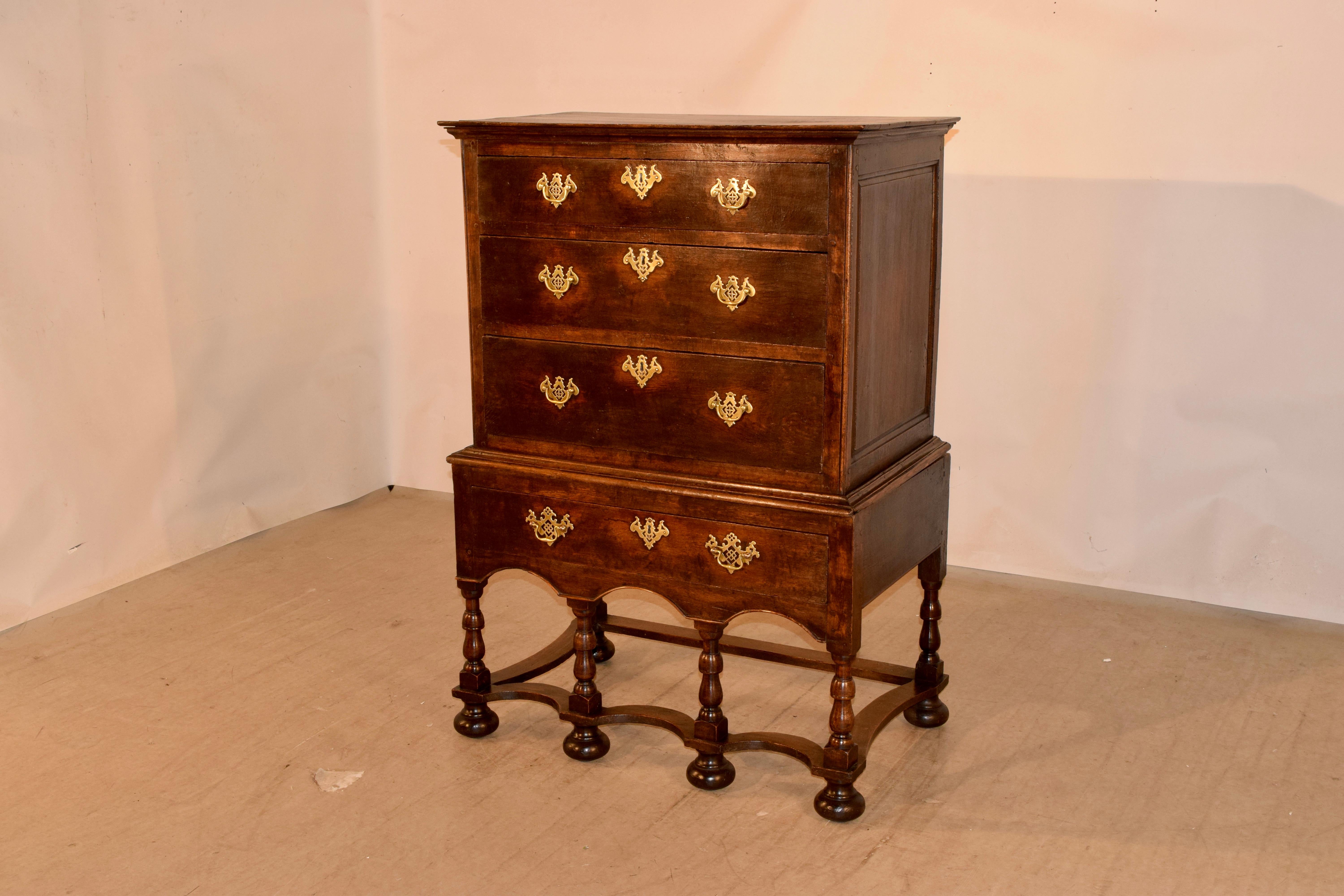 Brass Early 18th Century Chest on Stand For Sale