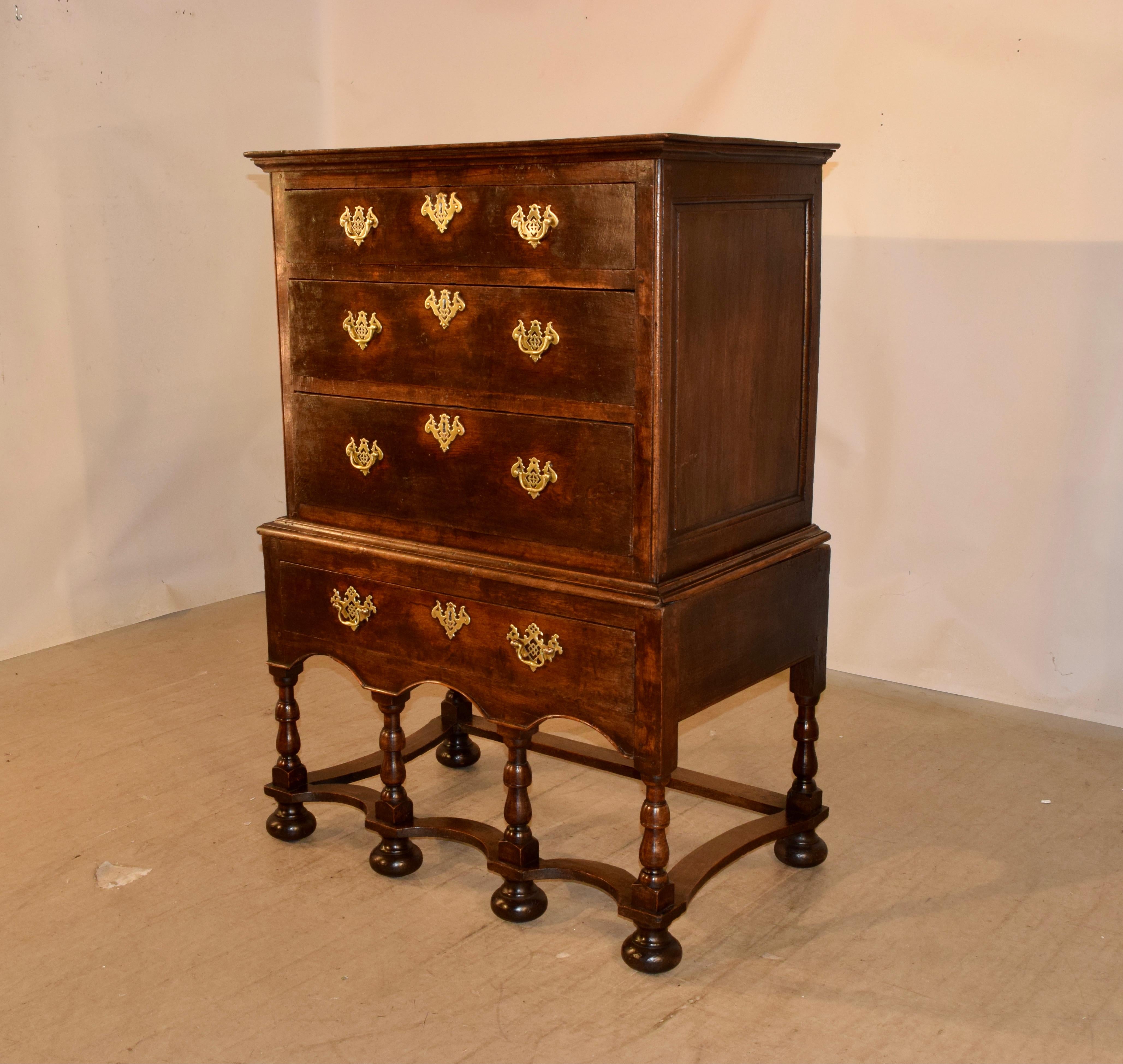 Early 18th Century Chest on Stand For Sale 1